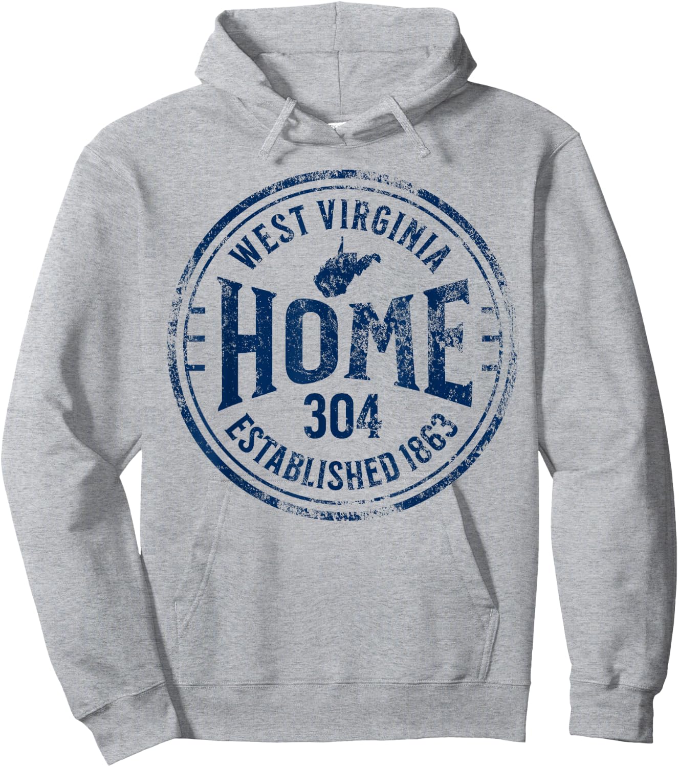 West Virginia Map 304 Home Vintage Hoodie - Hoodie | Ash