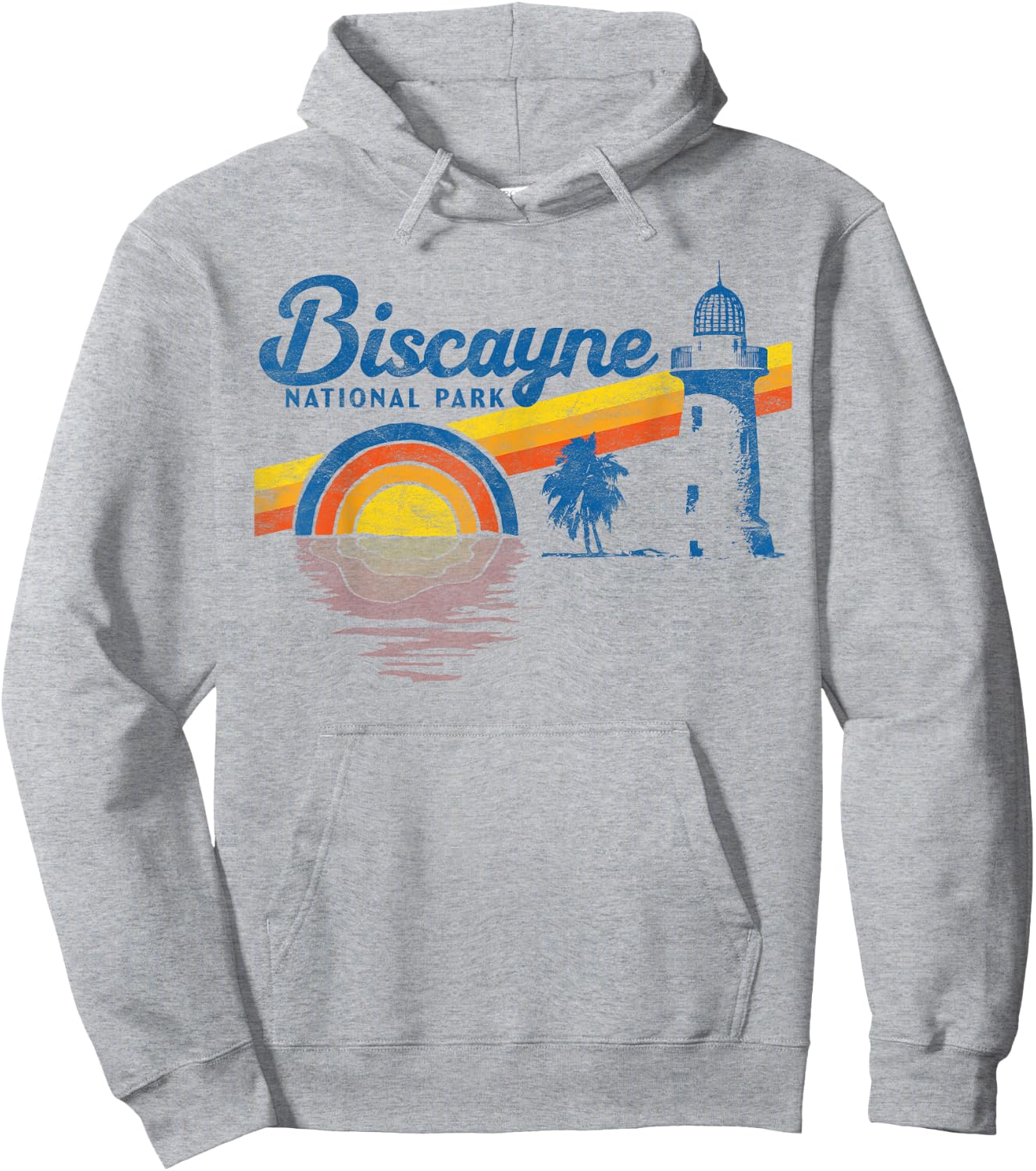 Vintage Biscayne National Park Retro 80's Hoodie - Hoodie | Ash