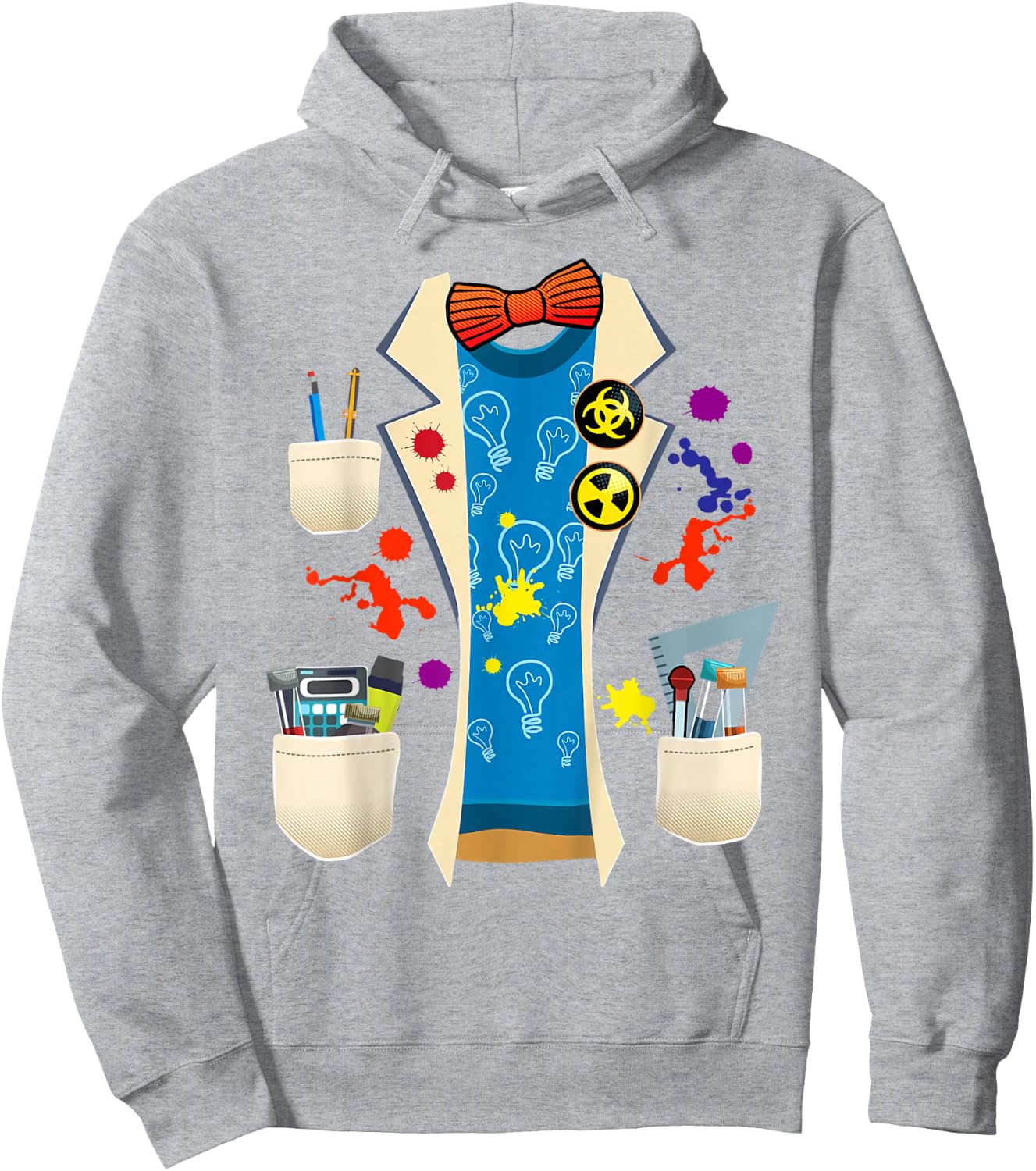 Nuclear Scientist Lab Coat Funny Nerdy Halloween Costume Hoodie - Hoodie | Ash