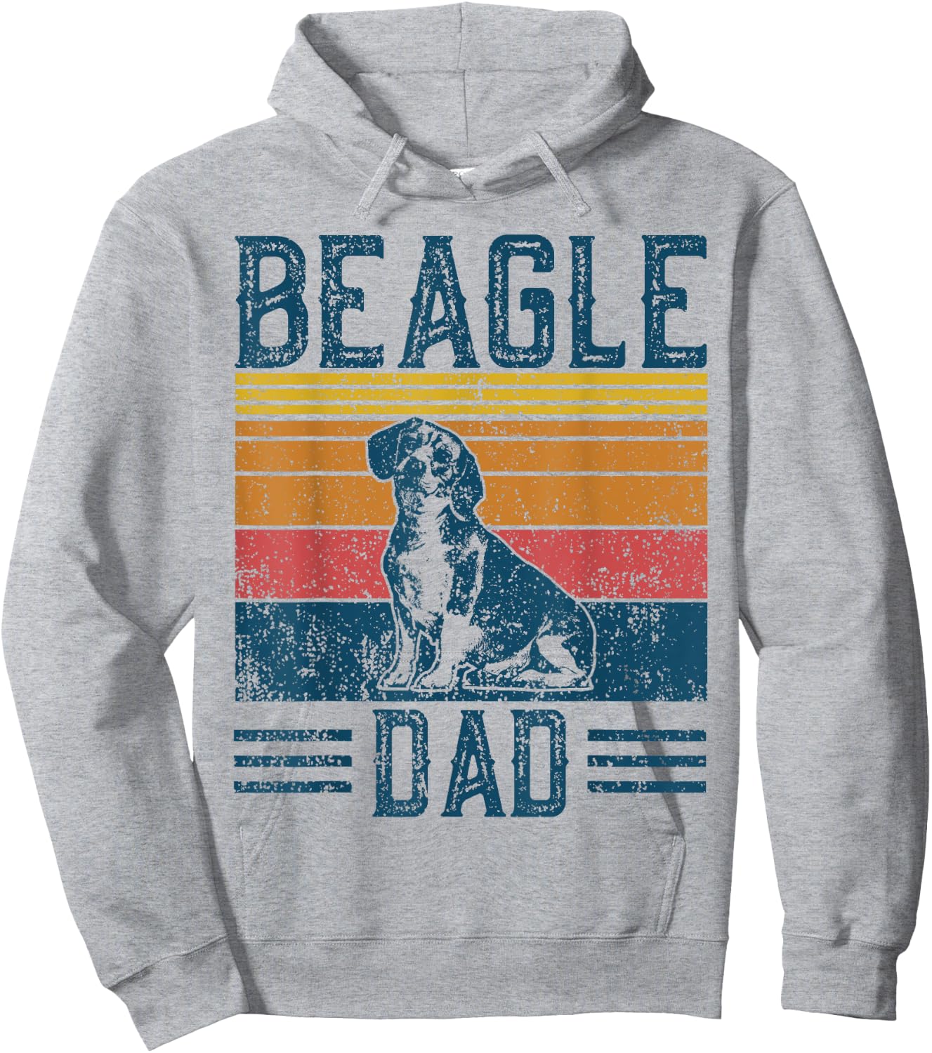 Dog Papa - Vintage Beagle Dad Women Hoodie - Hoodie | Ash