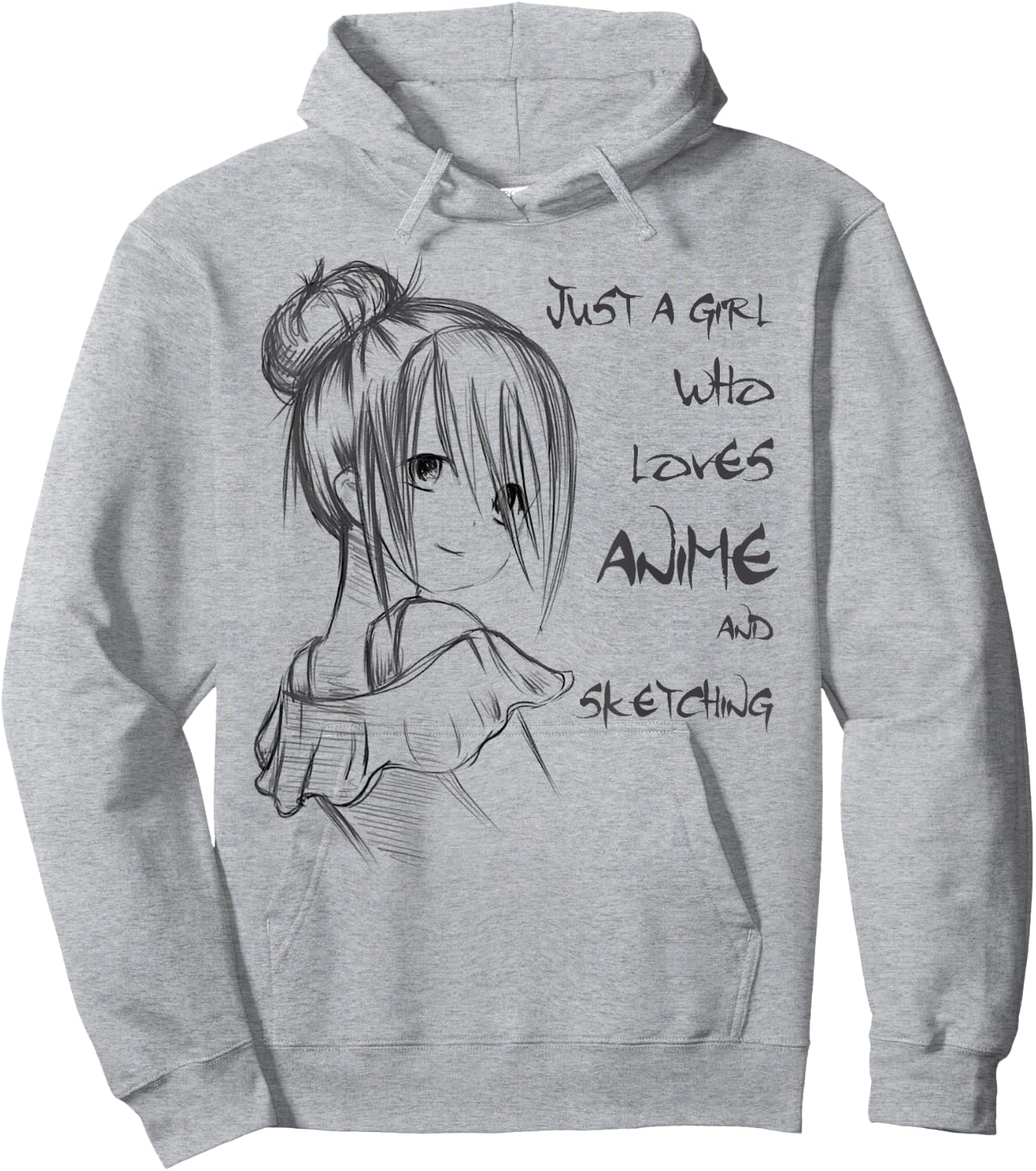 Anime Shirt Just A Girl Who Loves Anime And Sketching Hoodie - Hoodie | Ash