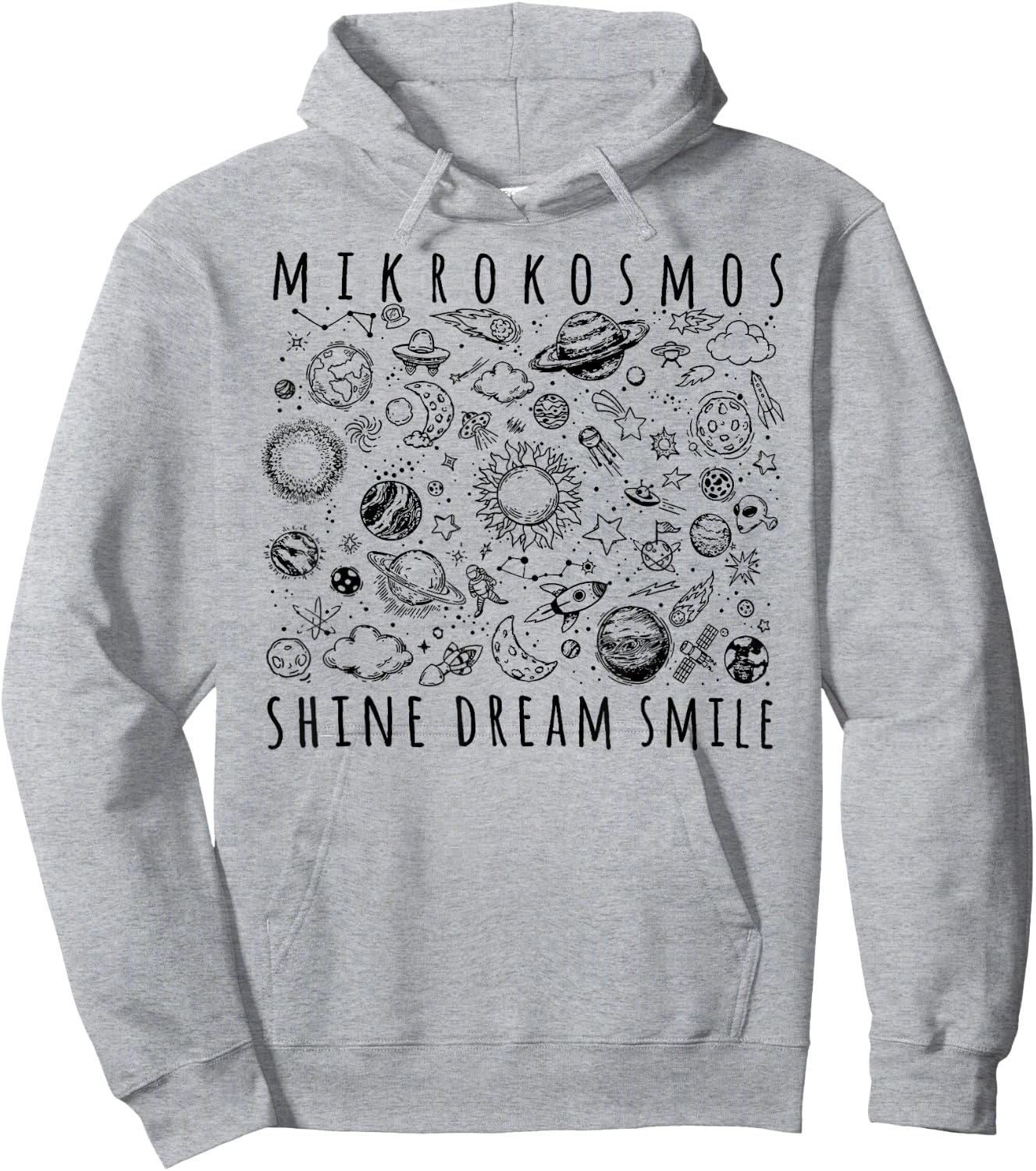 Mikrokosmos Shine Dream Smile Twinkling Starlight Astronaut Hoodie - Hoodie | Ash