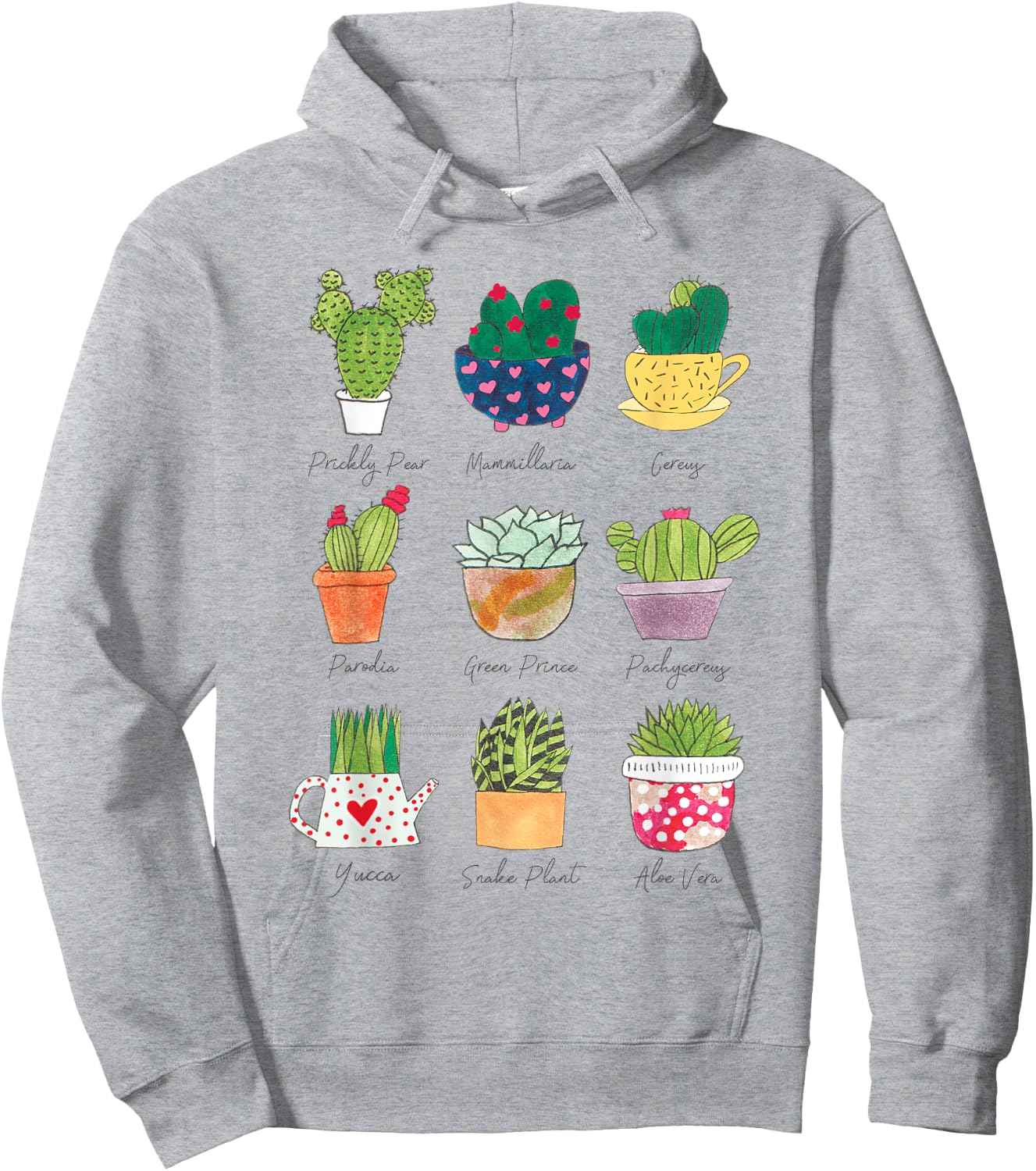 Succulent Cactus Shirt Plant Lover Gardener Pothead Birthday Hoodie - Hoodie | Ash