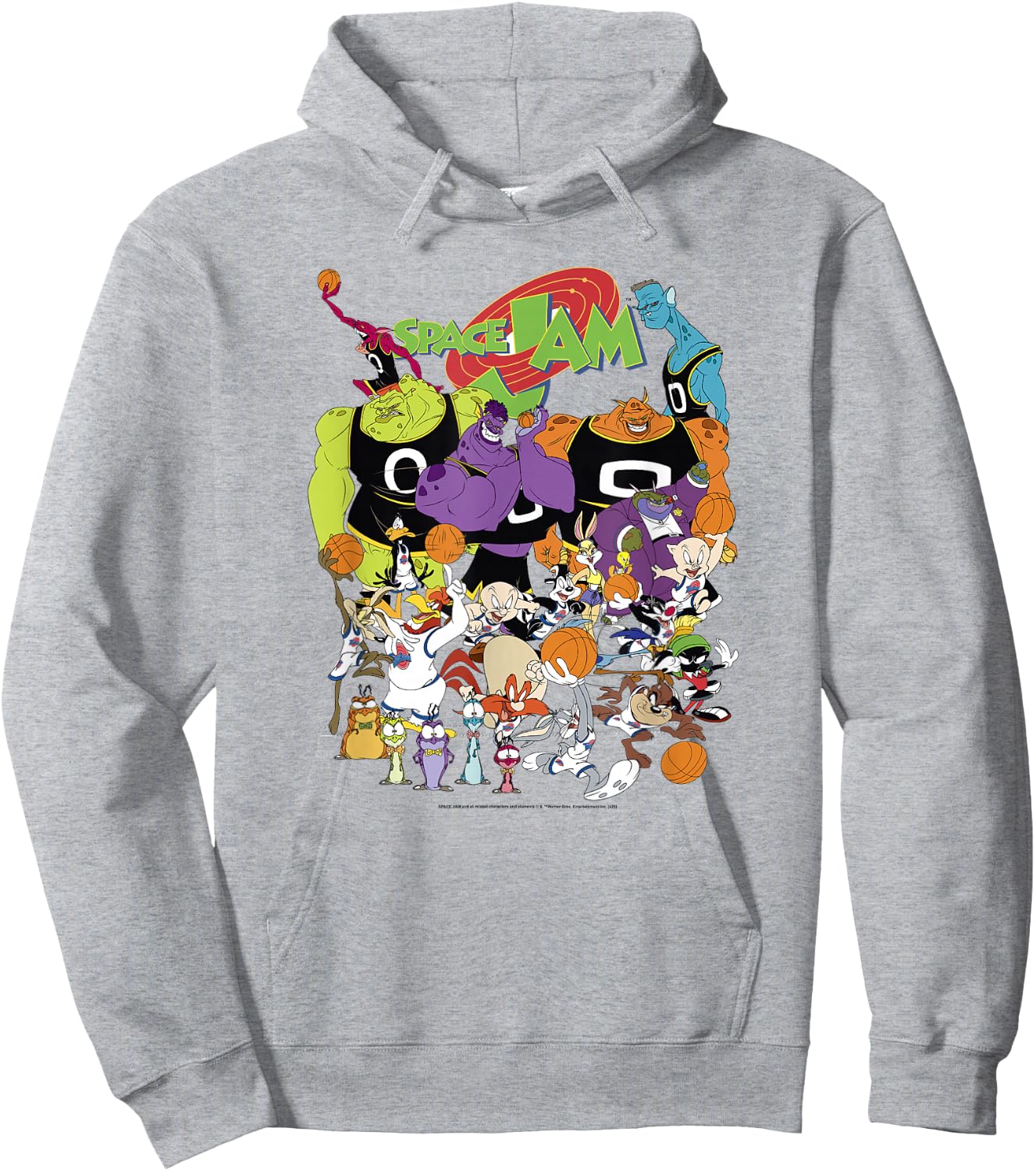 Space Jam Classic Monstars and Looney Tunes Game Day Hoodie - Hoodie | Ash