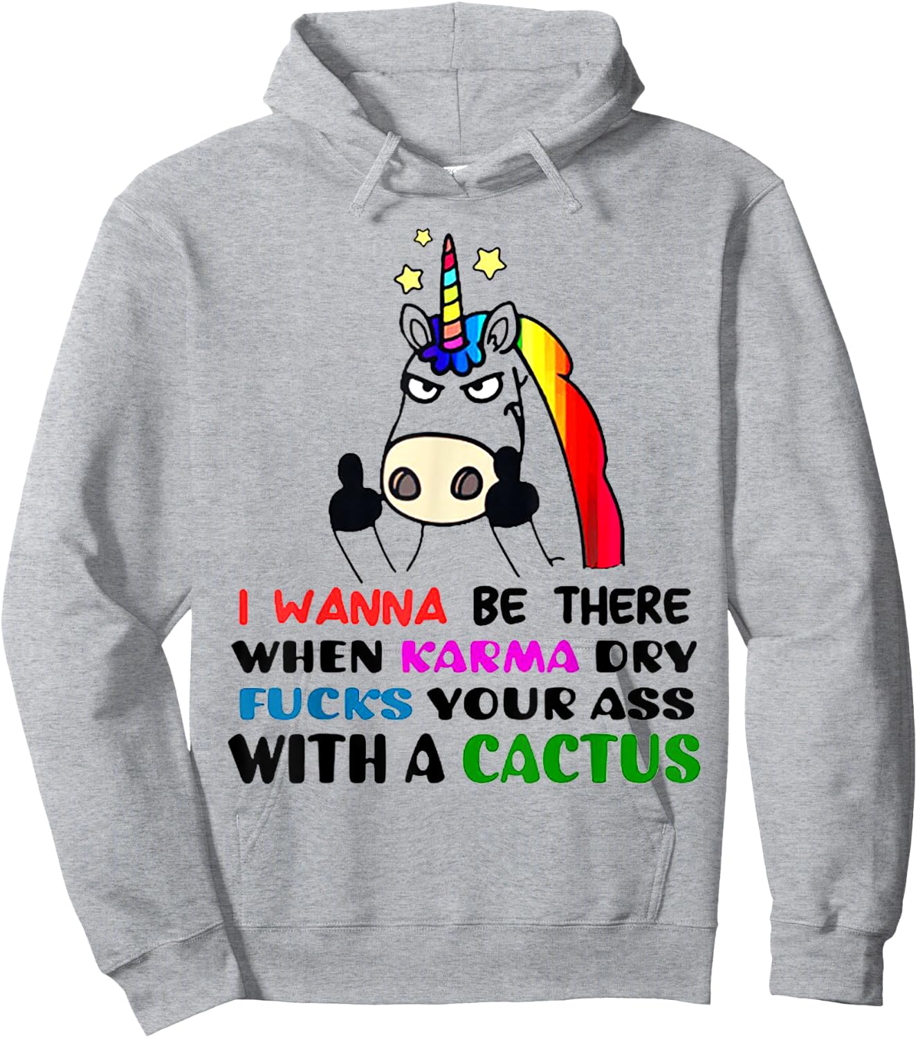 I wanna be there when karma dry fucks your ass unicorn Hoodie - Hoodie | Ash