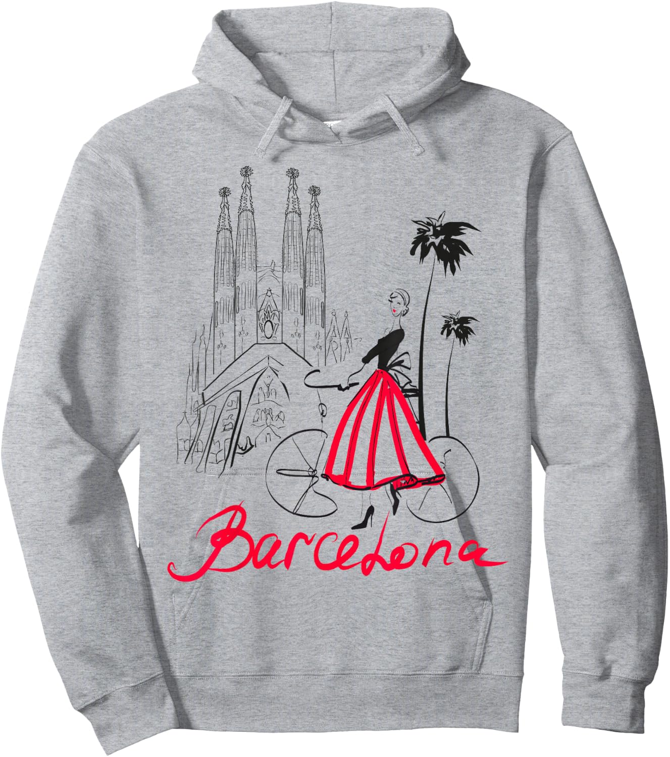 Barcelona Woman , Woman Shirt, Barcelona Hoodie - Hoodie | Ash