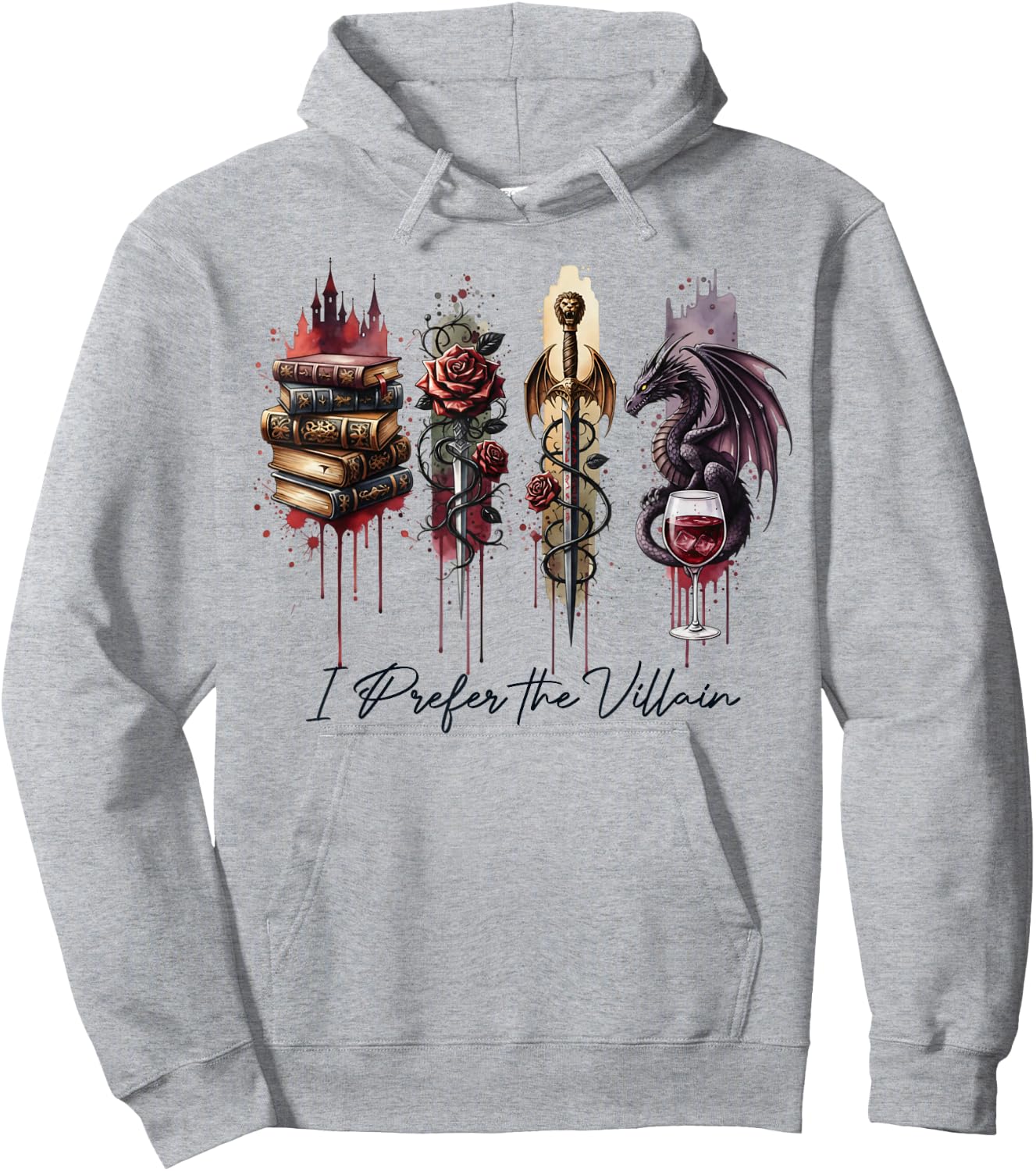 Dark Romance Enemies to Lovers Reading I Prefer The Villain Hoodie - Hoodie | Ash