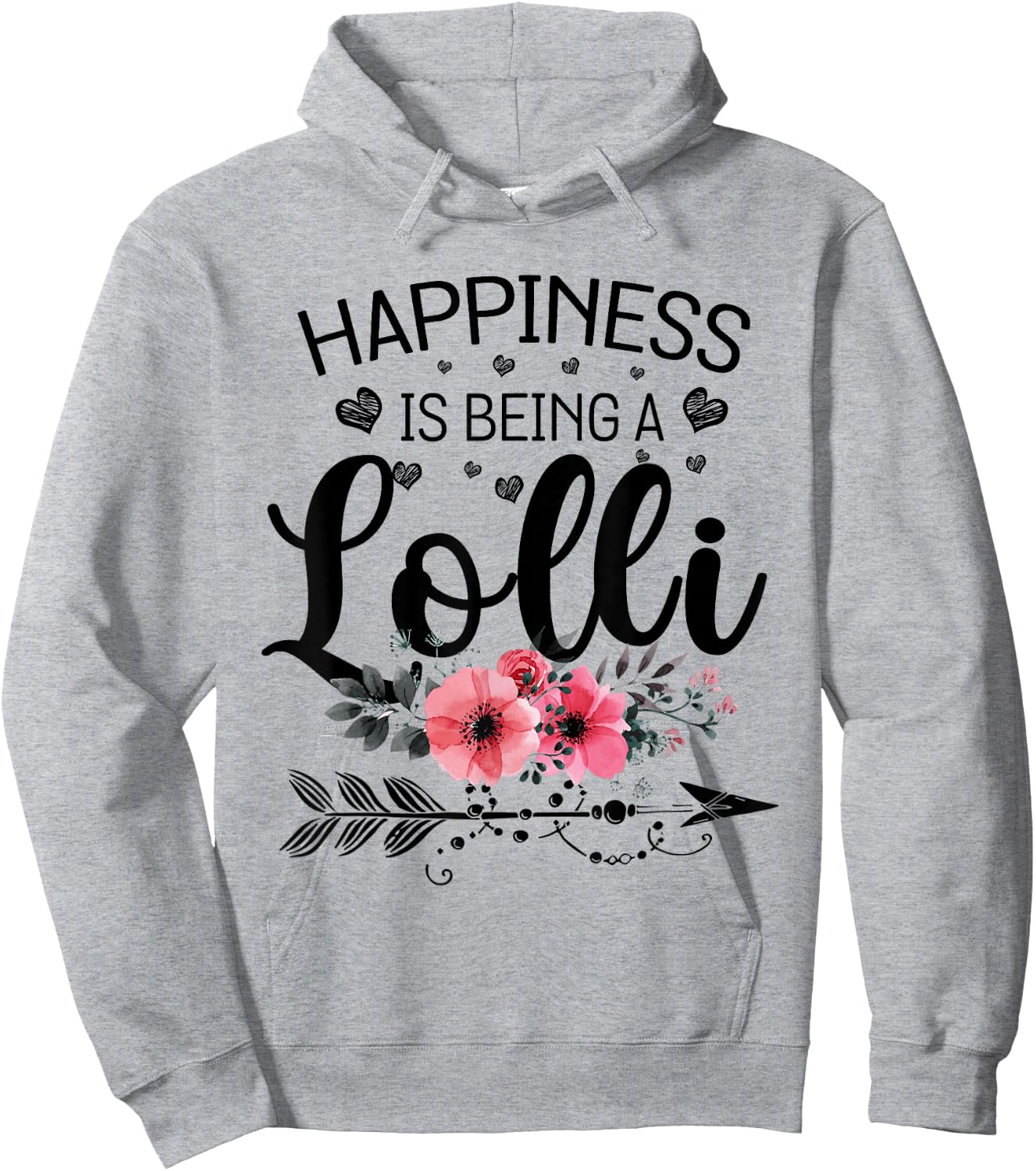 Happiness is being a Lolli Announcement Mothers Day Hoodie - Hoodie | Ash