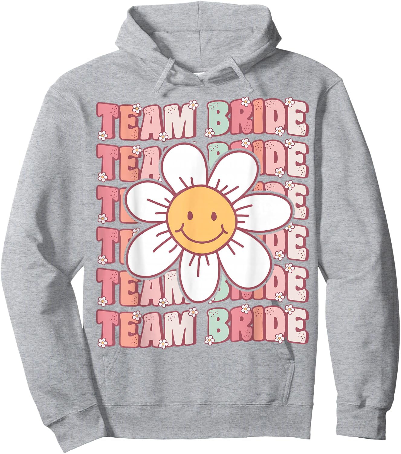 Groovy Team Bride Bridesmaid Bachelorette Party Wedding Hoodie - Hoodie | Ash