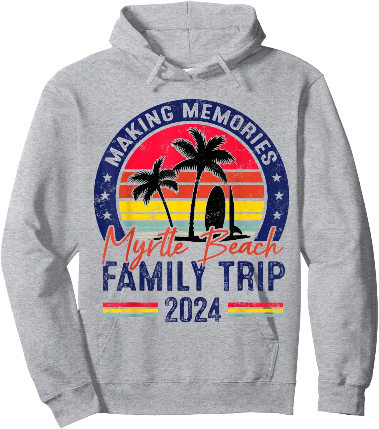 Myrtle Beach Family Trip 2024 Matching Vacation Summer 2024 Women Kids Hoodie - Hoodie | Ash