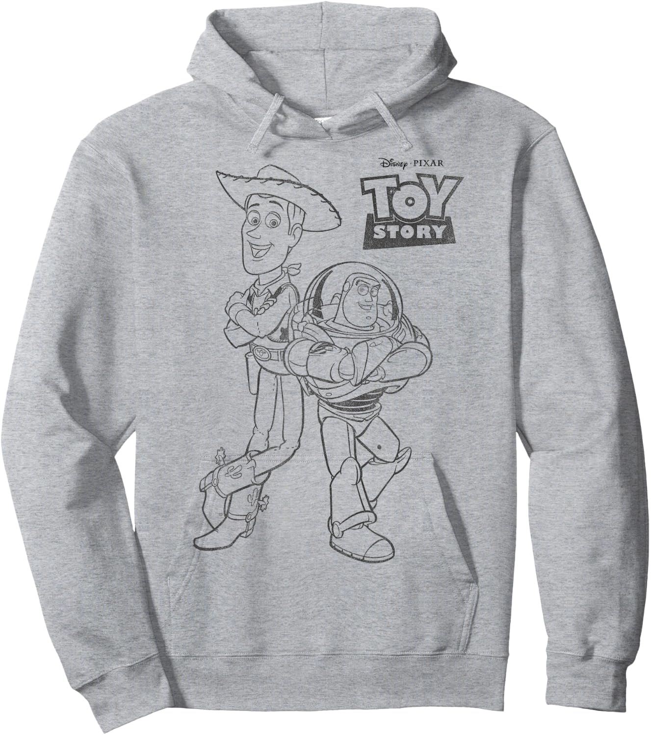 Disney Pixar Toy Story Buzz And Woody Back To Back Poster Hoodie - Hoodie | Ash
