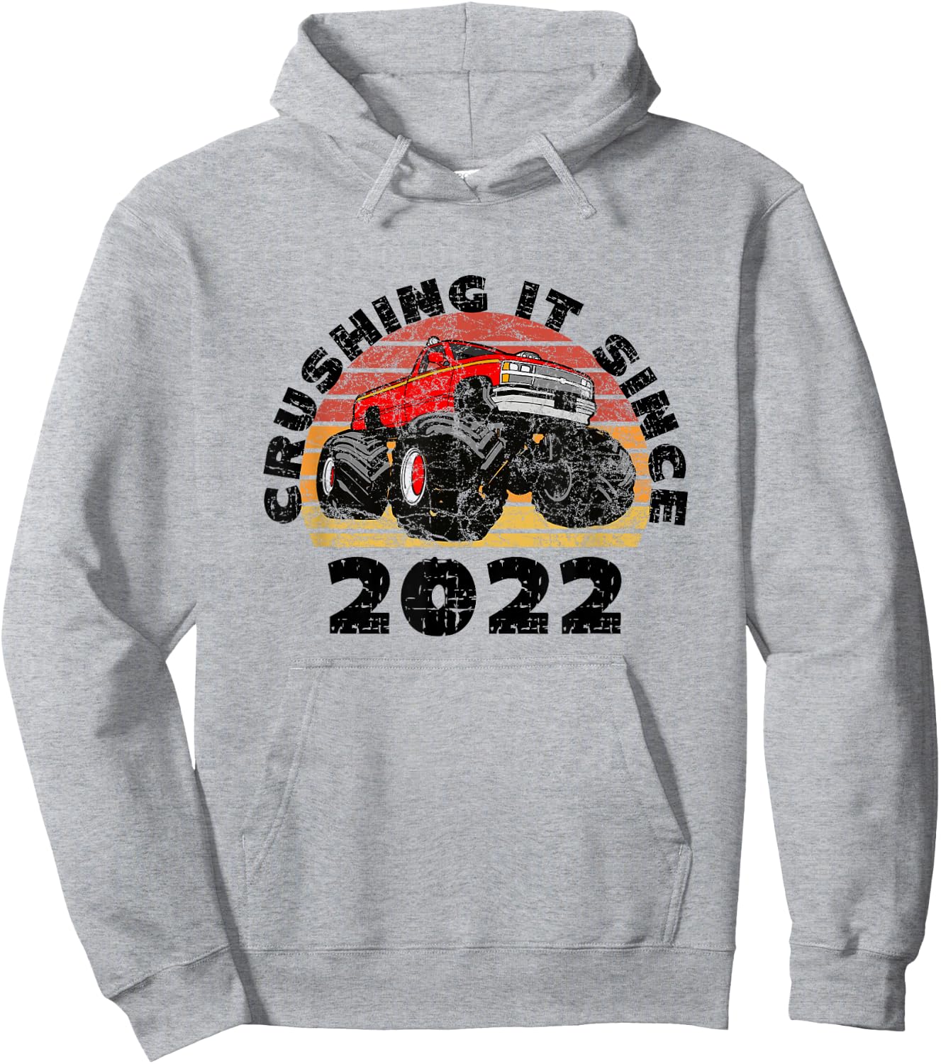 Monster Truck Driver Crushing It Since 2022 Anniversary Hoodie - Hoodie | Ash