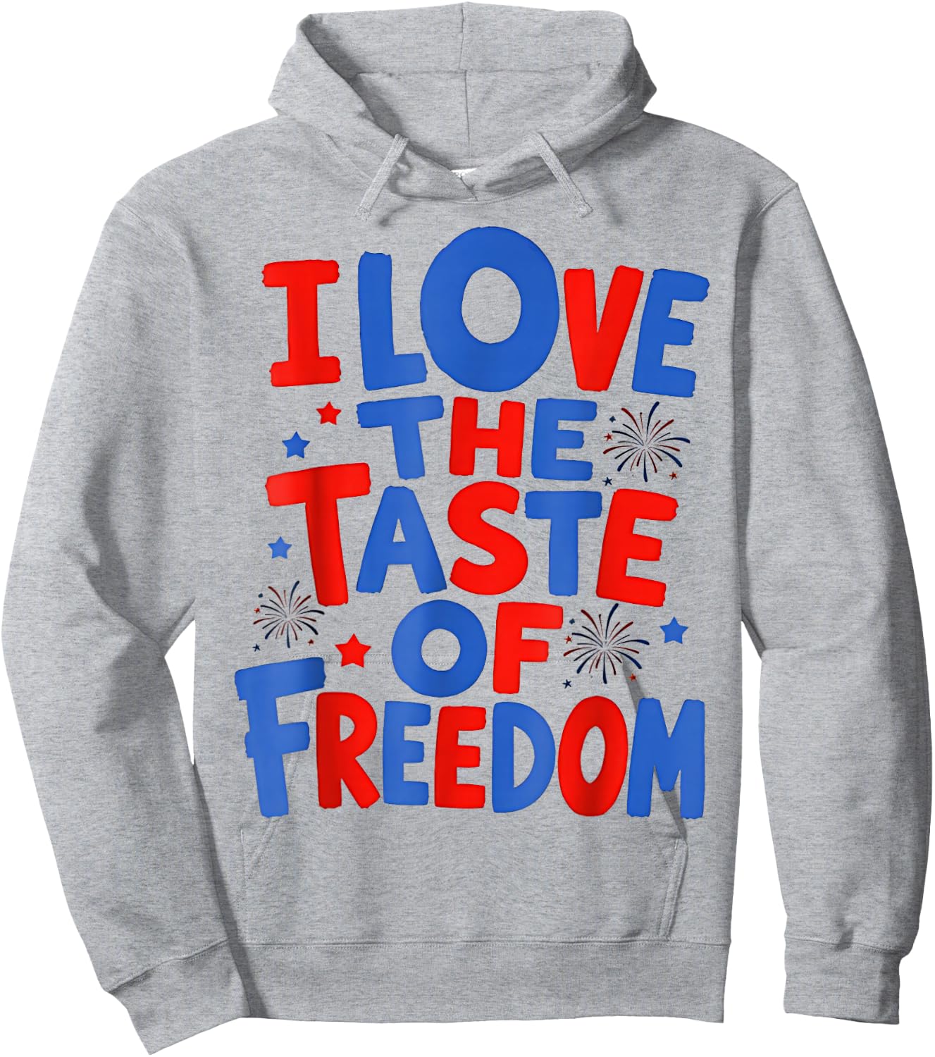 I Love The Taste of Freedom - Matching Fourth of July Couple Hoodie - Hoodie | Ash