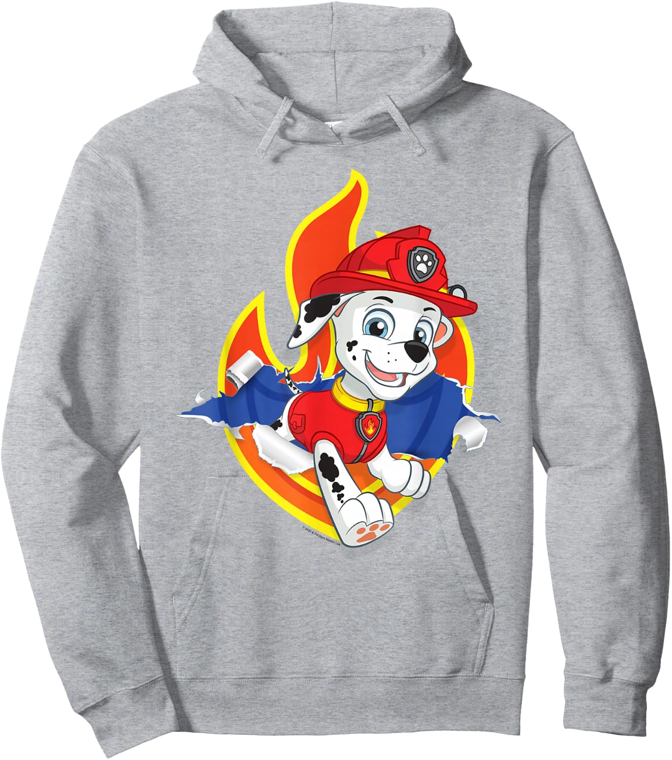 Paw Patrol Marshall Torn Badge Hoodie - Hoodie | Ash