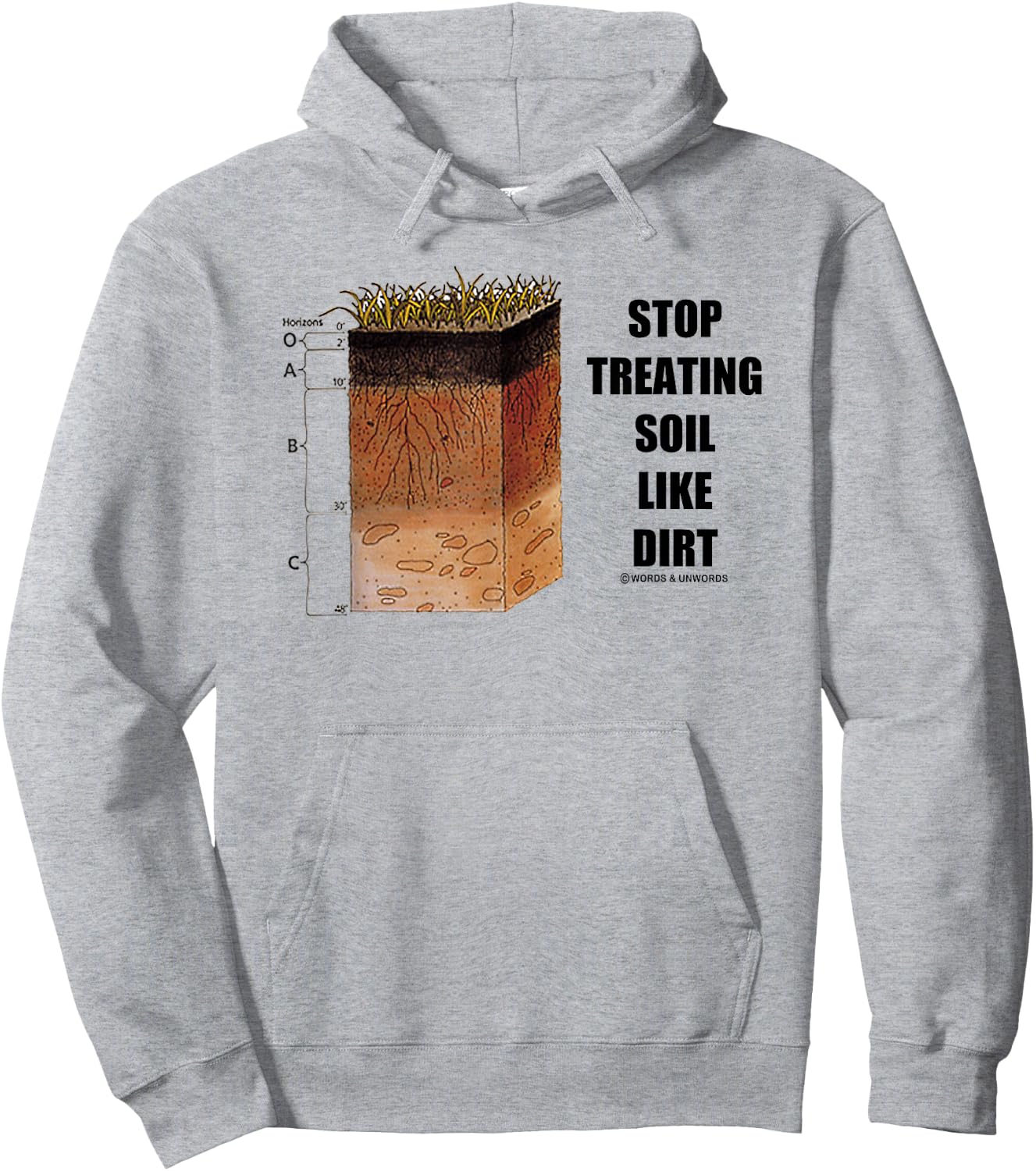Stop Treating Soil Like Dirt Soil Science Scientist Advice Hoodie - Hoodie | Ash