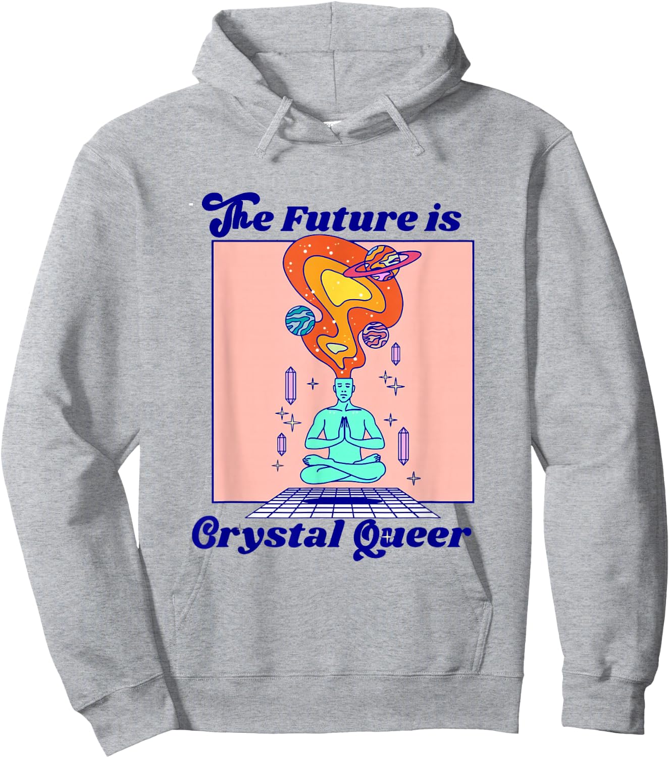 The Future Is Crystal Queer LGBTQ LGBT Queer Pride Gay 70s Hoodie - Hoodie | Ash