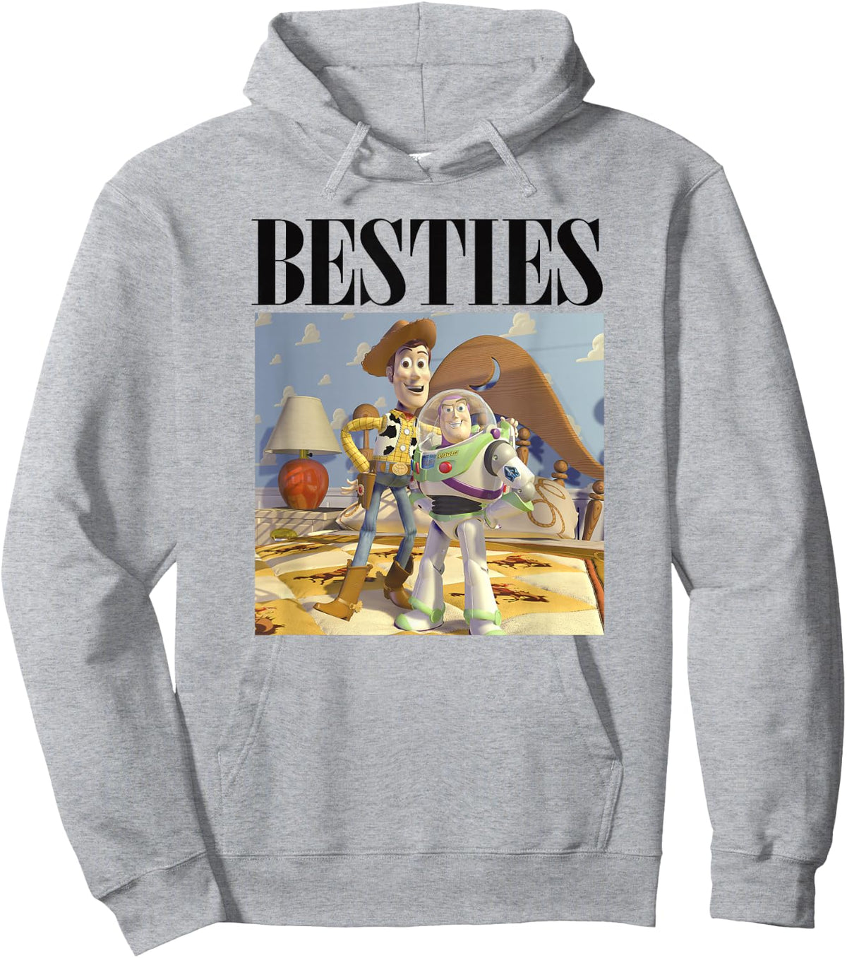 Disney Pixar Toy Story Buzz And Woody Besties Poster Hoodie - Hoodie | Ash
