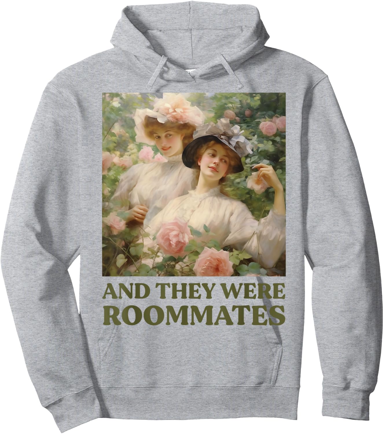 And they were Roommates Queer Funny LGBTQ Lesbian Pride Meme Hoodie - Hoodie | Ash
