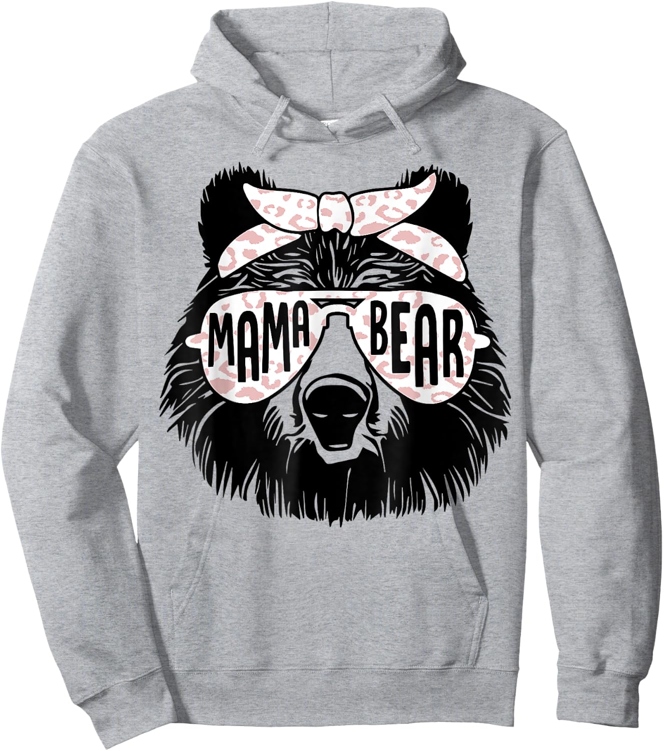 Mama Bear Face Sunglasses Mother Mother's Day gift Hoodie - Hoodie | Ash