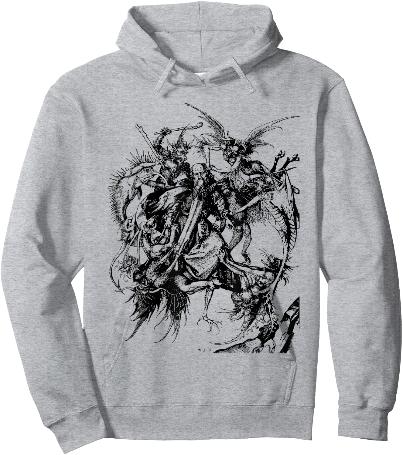 THE TEMPTATION of ST. ANTHONY - Medieval Monster Art Shirt Hoodie - Hoodie | Ash