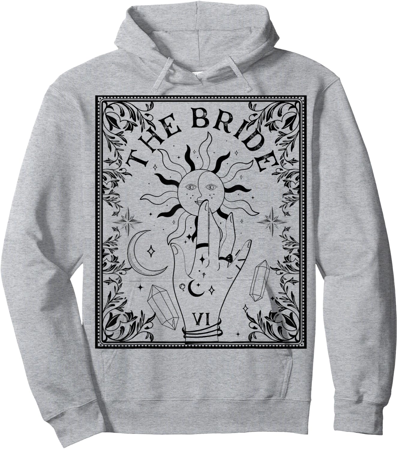 Boho Mystic Tarot Celestial Bachelorette Bride Bridesmaid Hoodie - Hoodie | Ash