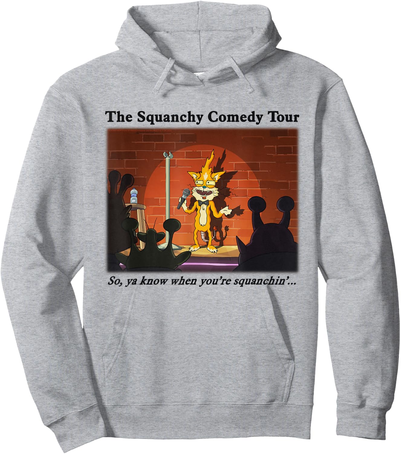 Rick and Morty The Squanchy Comedy Tour Hoodie - Hoodie | Ash