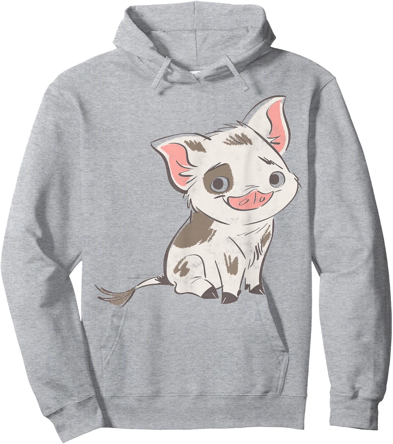 Disney Moana Pua Drawn Smile Graphic Hoodie - Hoodie | Ash