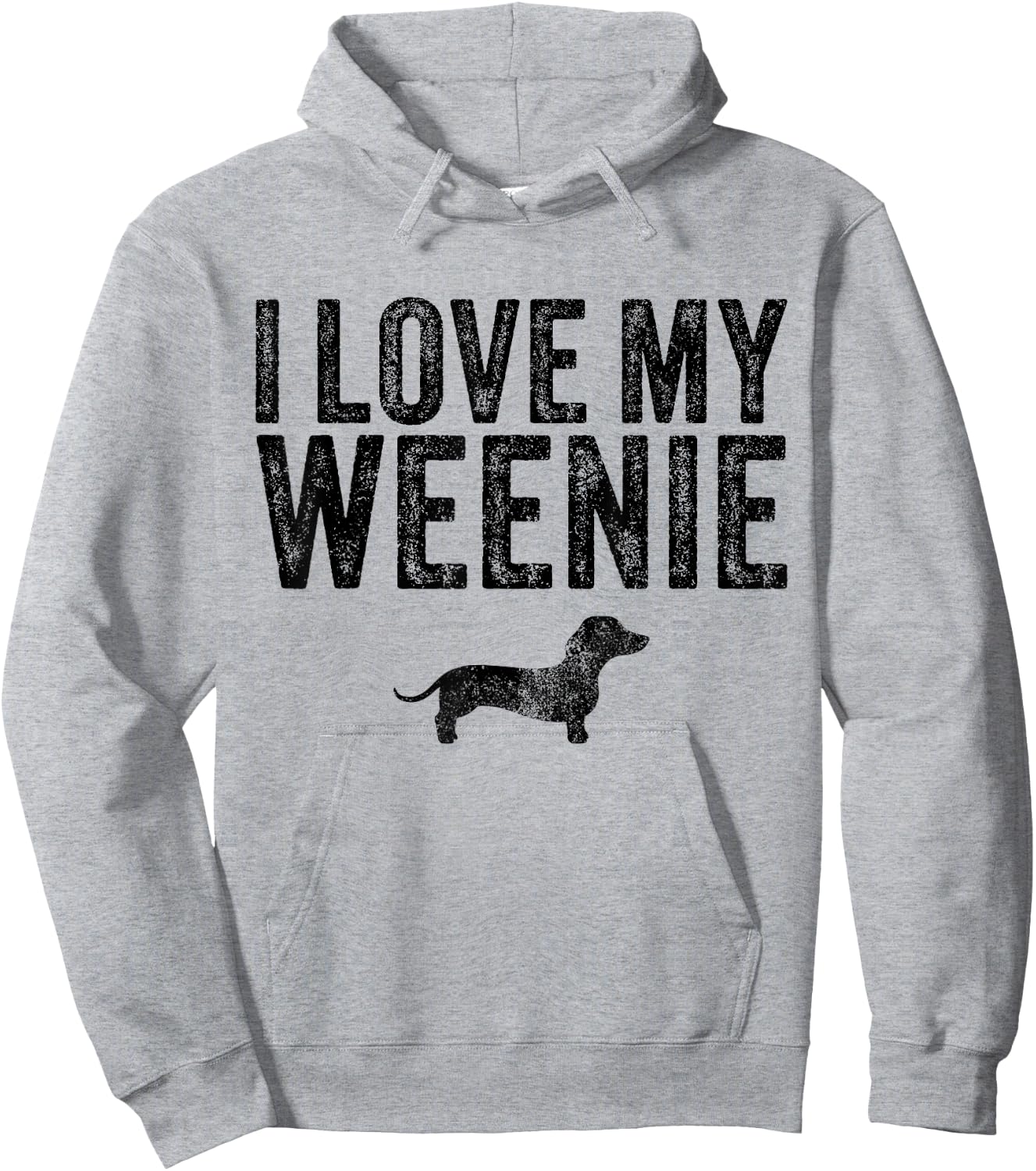 Dachshund Dog I Love My Weenie Dad Mom Dog Lover Funny Hoodie - Hoodie | Ash