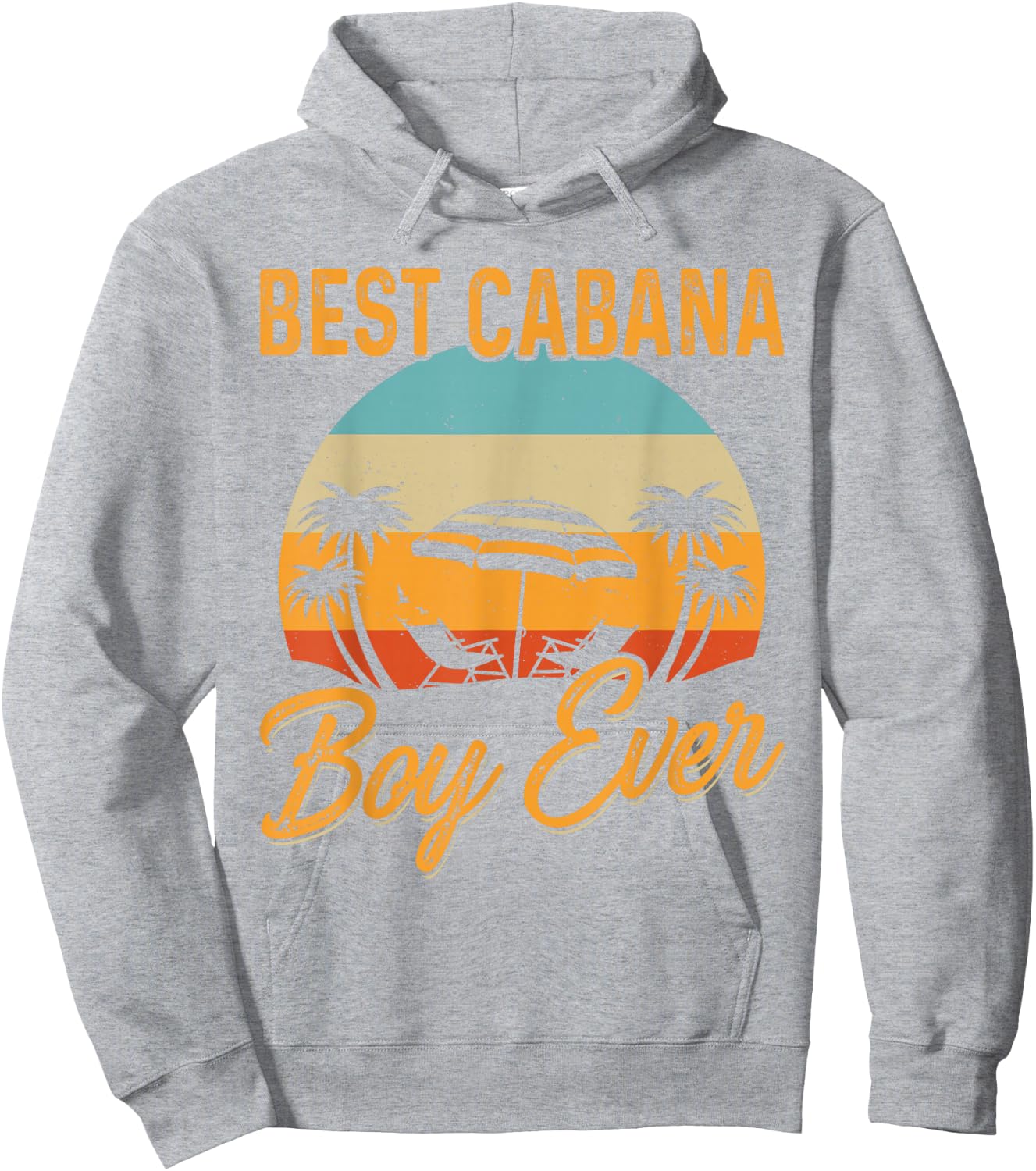 Best Cabana Boy Ever Sunset Palm Trees Funny Novelty Hoodie - Hoodie | Ash
