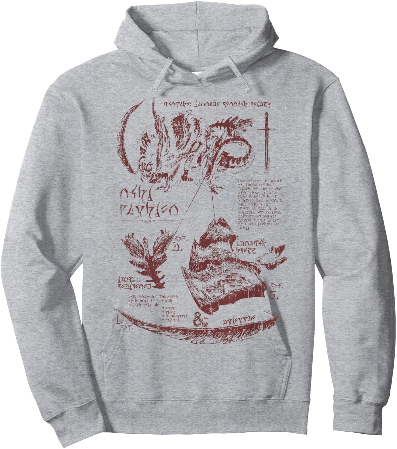 Dungeons & Dragons Anatomy Chart for Rust Monster Hoodie - Hoodie | Ash
