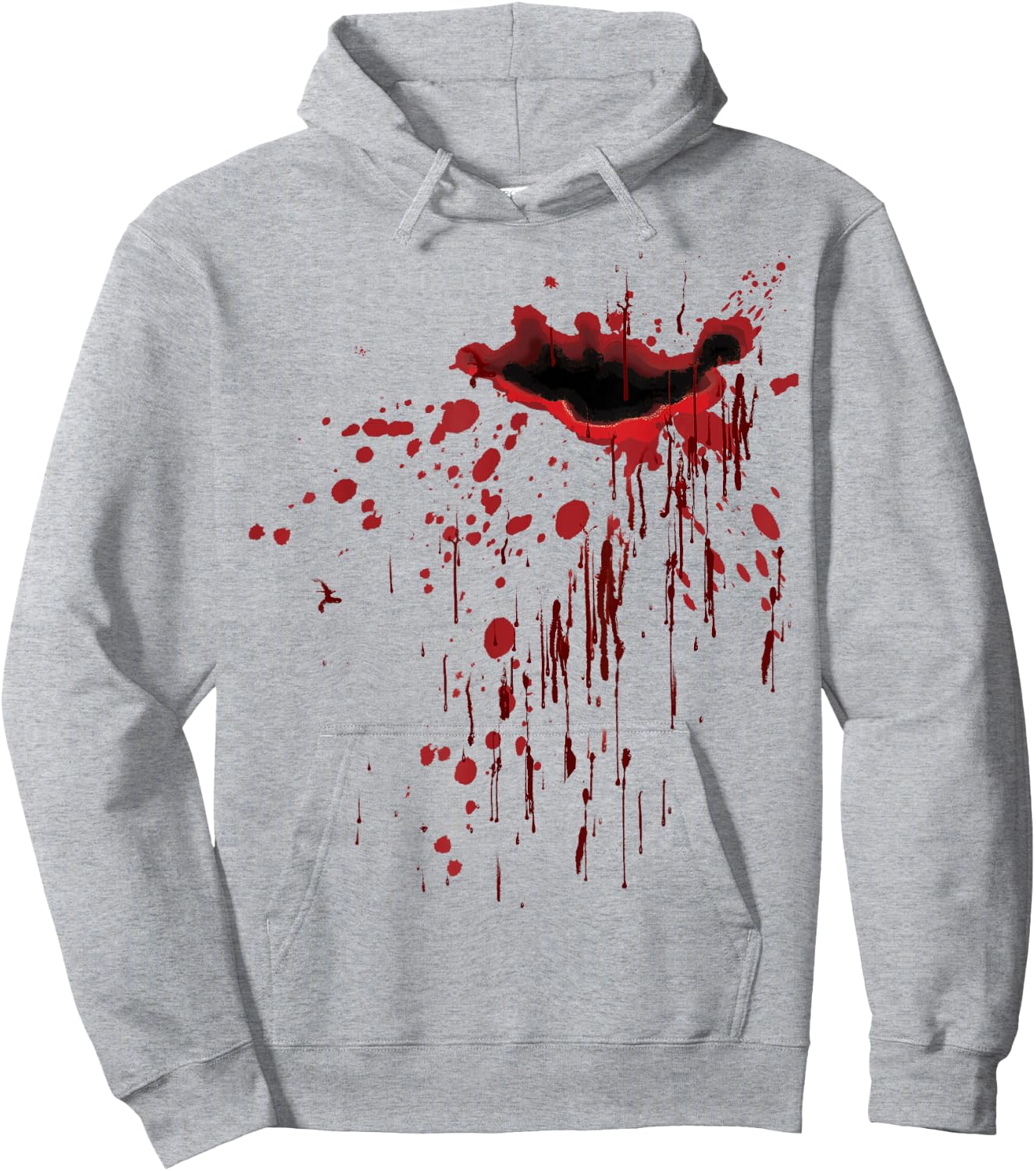 Blood Splatter Shirt Blood Stained Halloween Zombie Graphic Hoodie - Hoodie | Ash