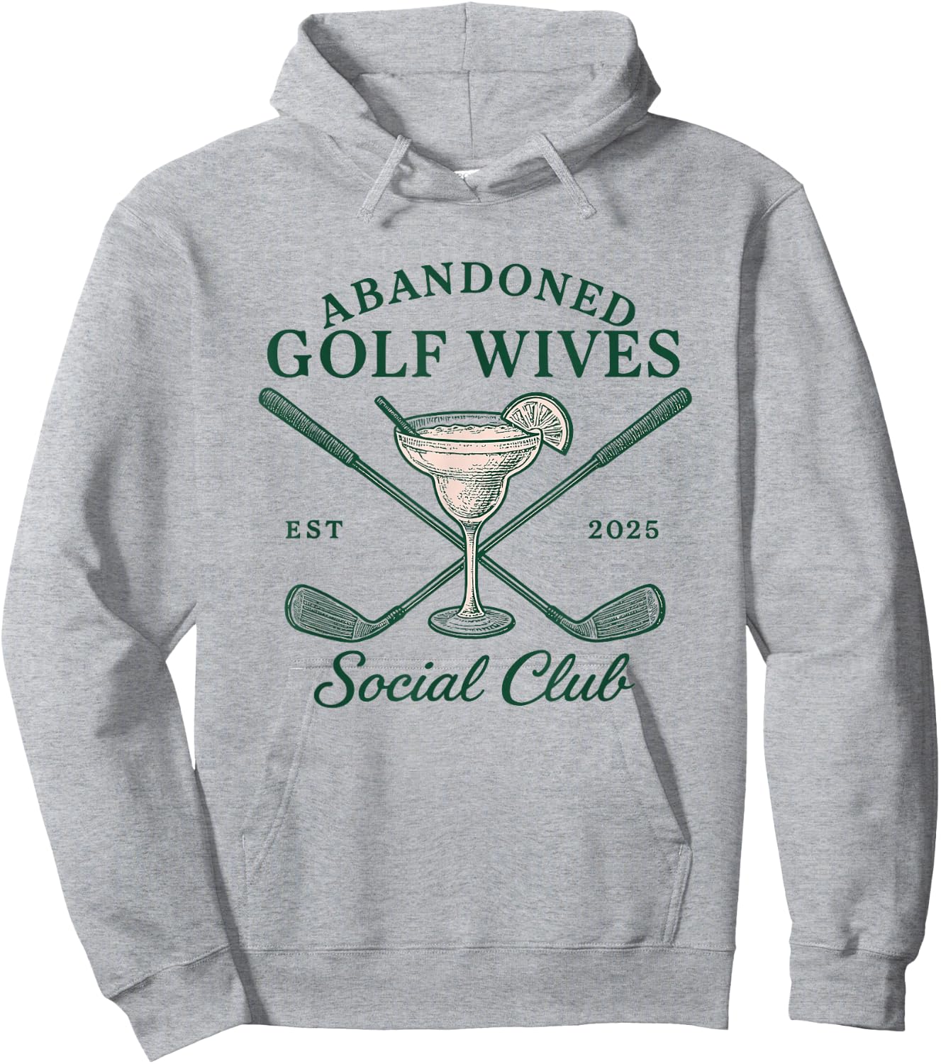 Pink Green Abandoned Golf Wives Social Club Hoodie - Hoodie | Ash