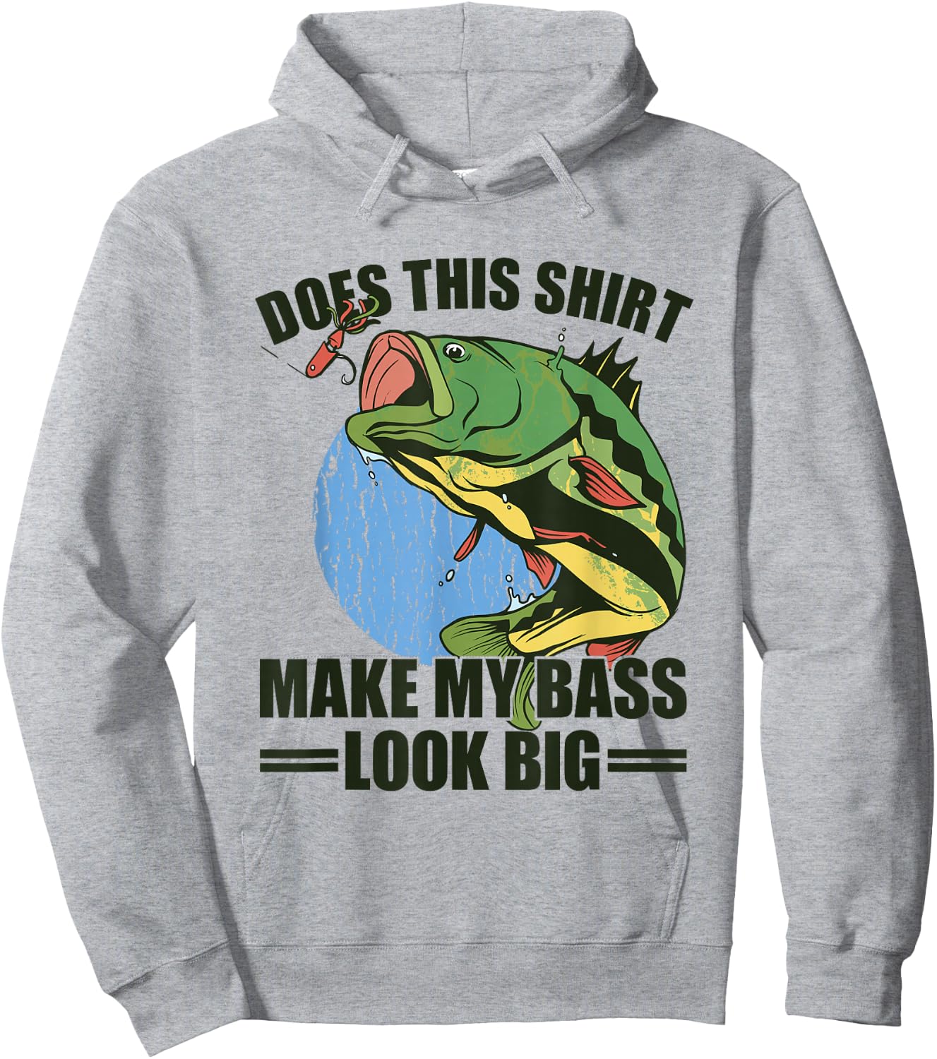 Does This Shirt Make My Bass Look Big Funny Fishing Hoodie - Hoodie | Ash
