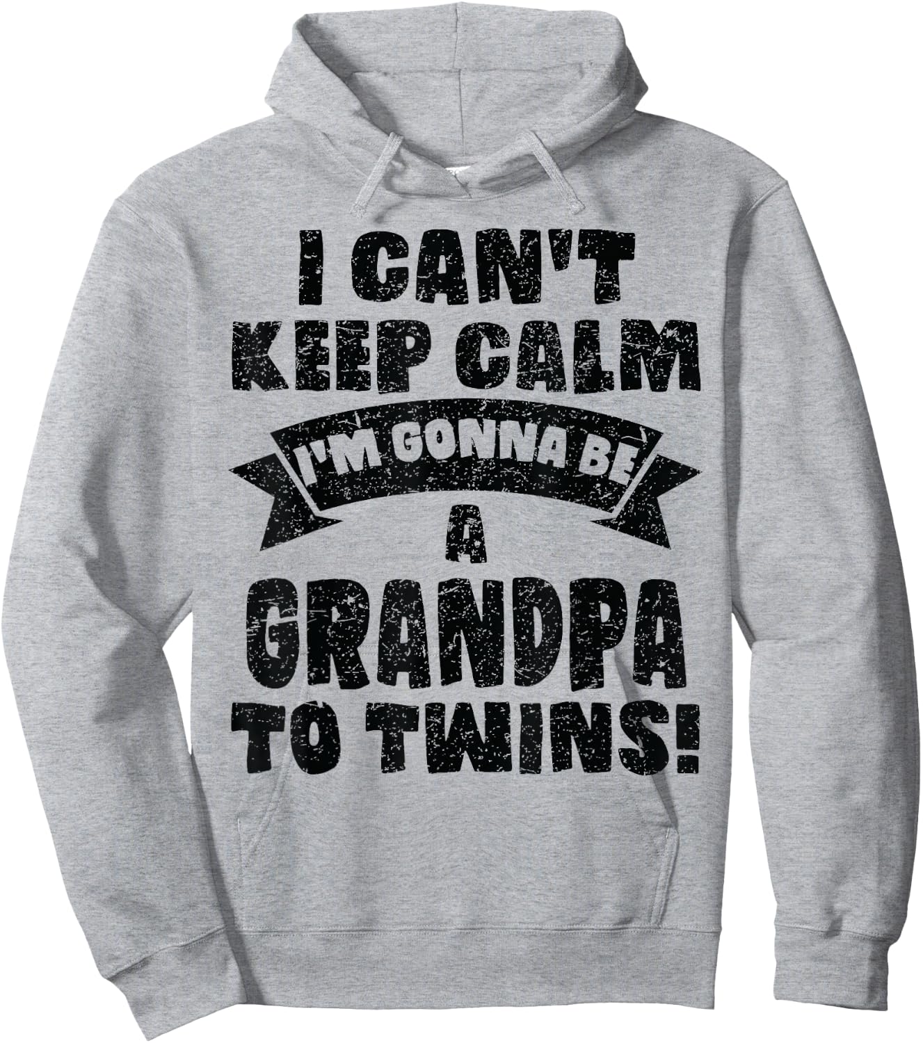 I Can't Keep Calm Im Gonna Be A Grandpa Twins Funny Cute Hoodie - Hoodie | Ash