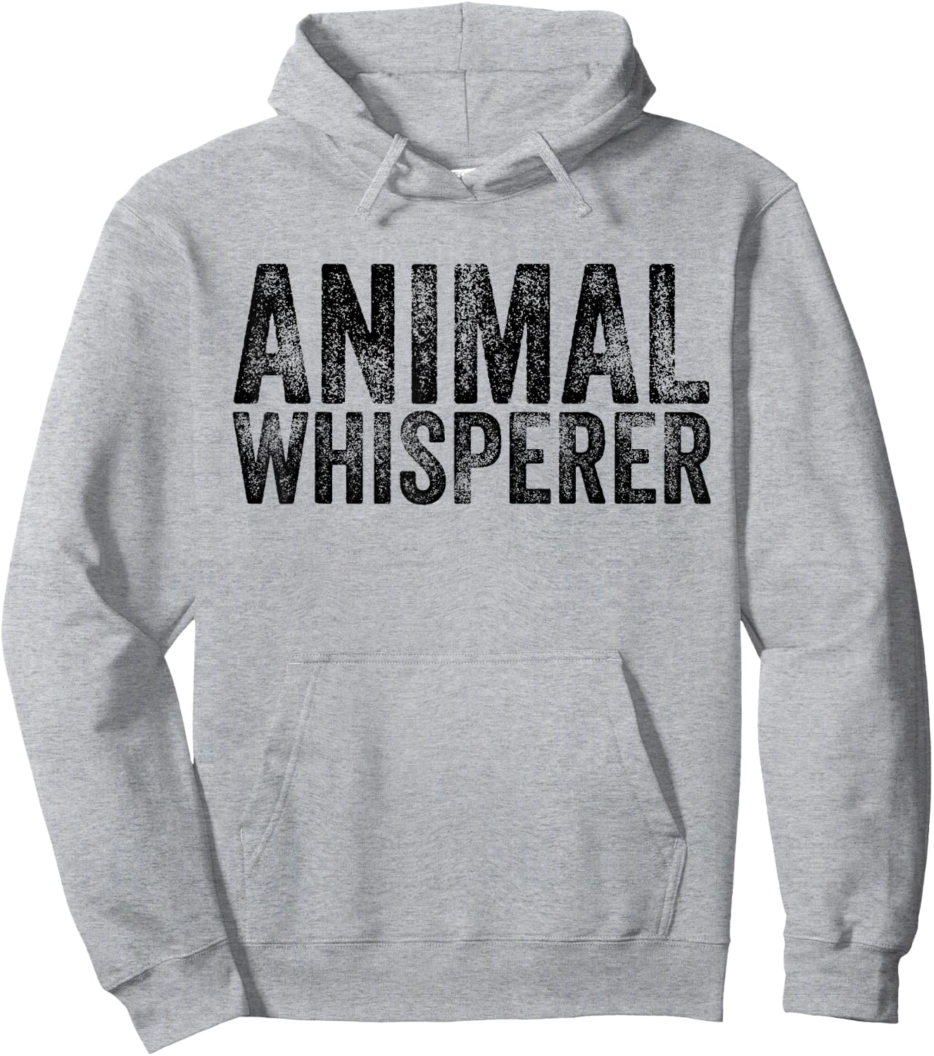 Animal Whisperer Funny Cat Pet Dog Lover Vintage Distressed Hoodie - Hoodie | Ash