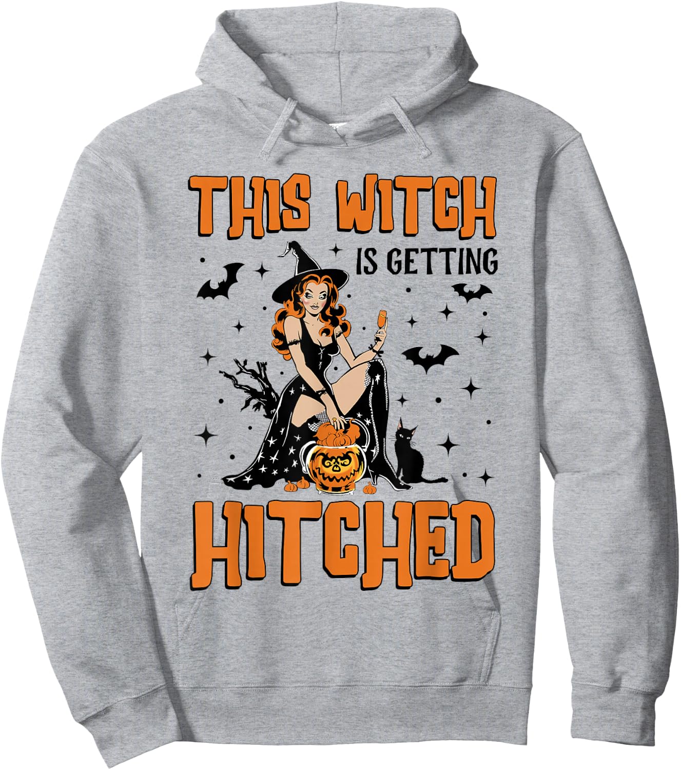 This Witch Is Getting Hitched Bride Bridesmaid Bachelorette Hoodie - Hoodie | Ash