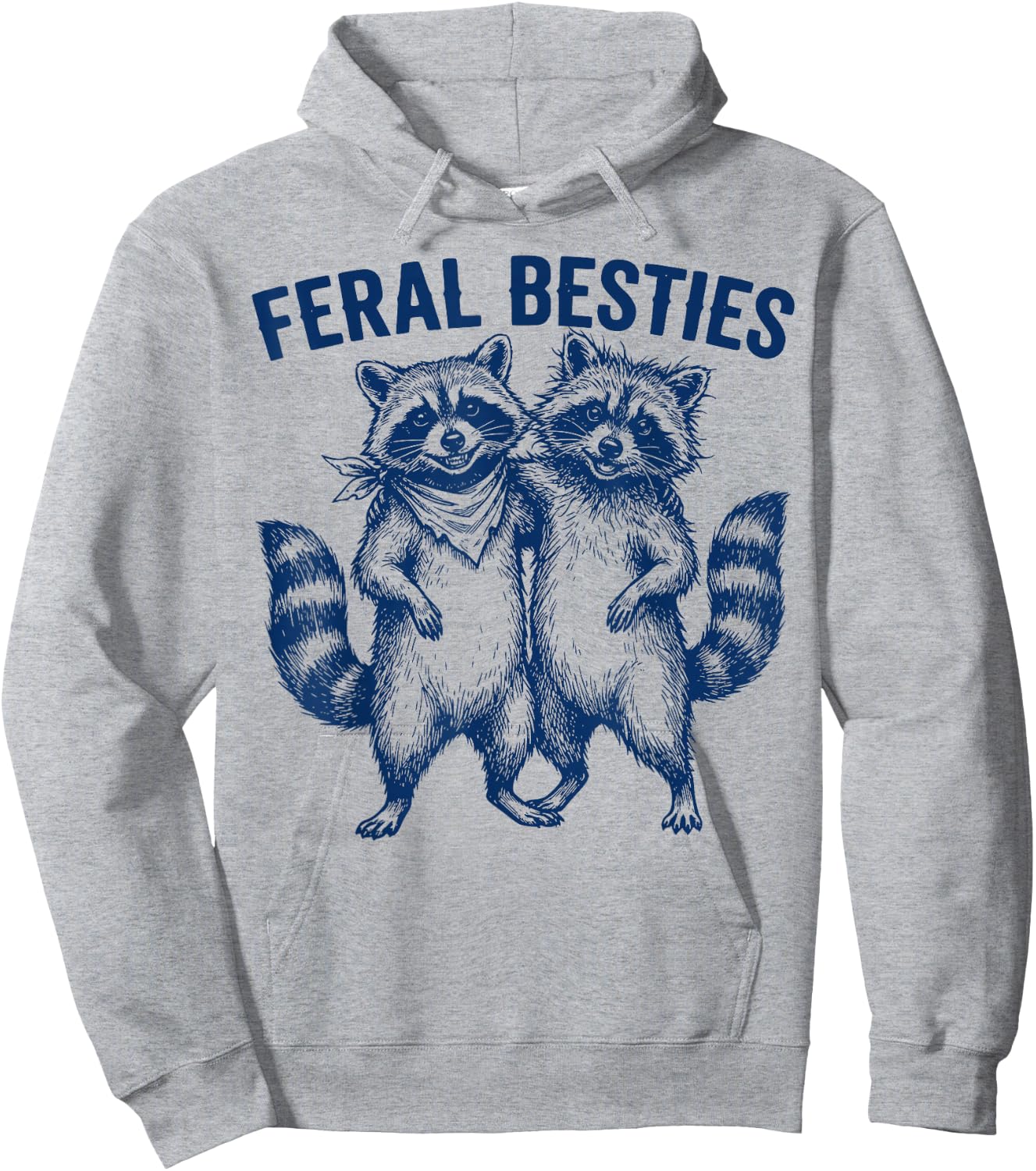 Possum Feral Besties Matching Friend Twinning Funny BFF Hoodie - Hoodie | Ash