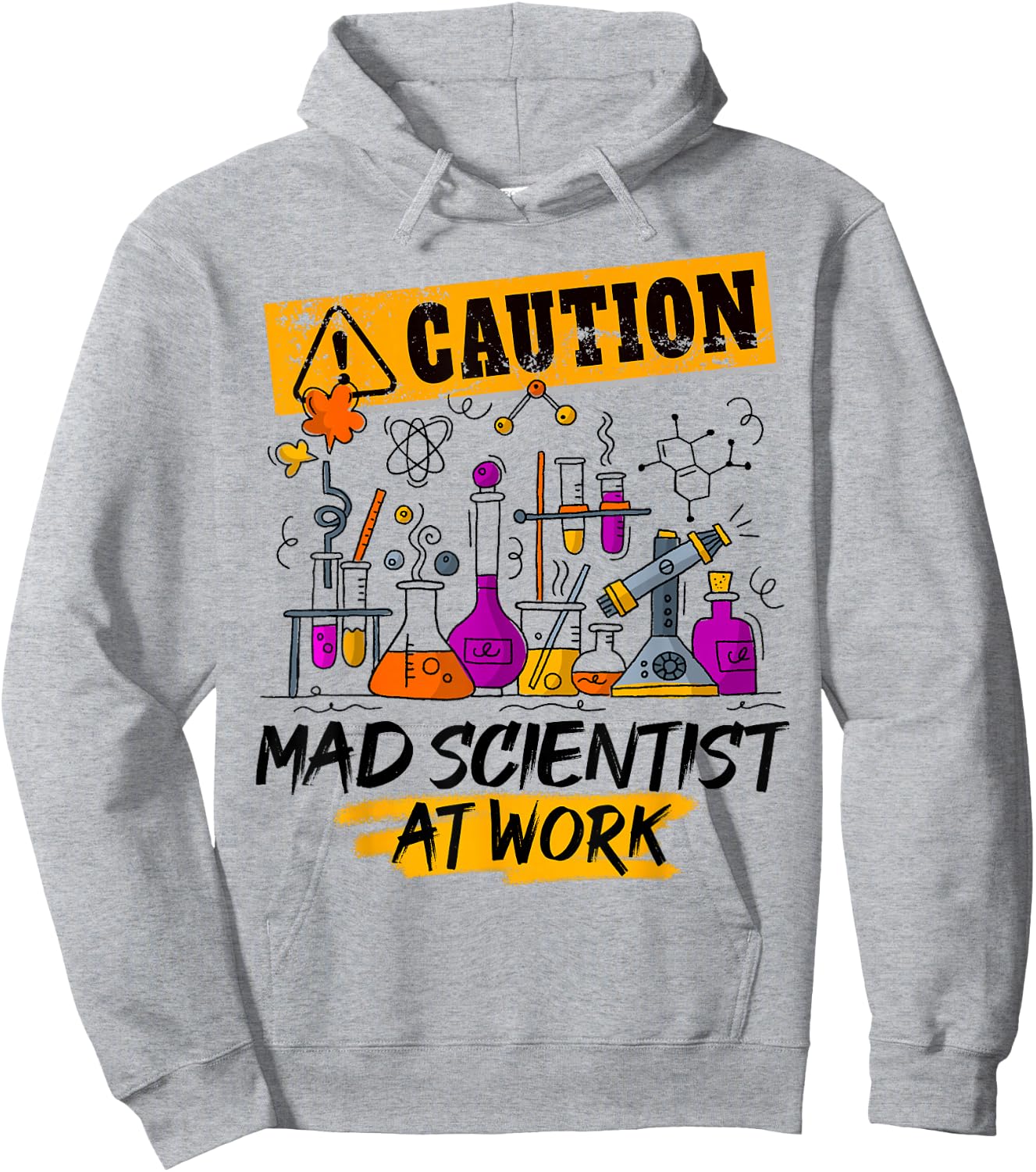 Mad Scientist Work Funny Science Teacher Halloween Costume Hoodie - Hoodie | Ash