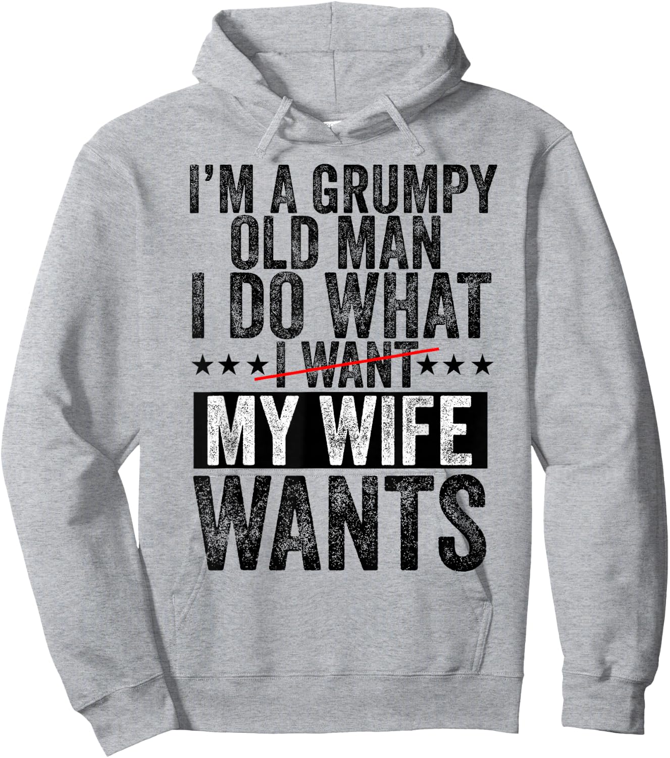 I'm a Grumpy Old Man I Do What My Wife Wants Grandpa Funny Hoodie - Hoodie | Ash