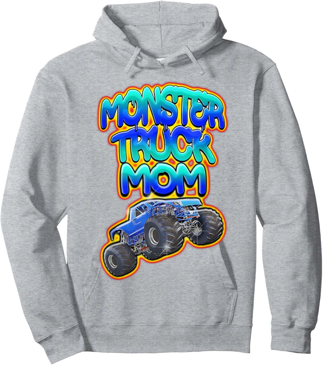 Monster Truck Mom Graffiti Style Funny Hoodie - Hoodie | Ash