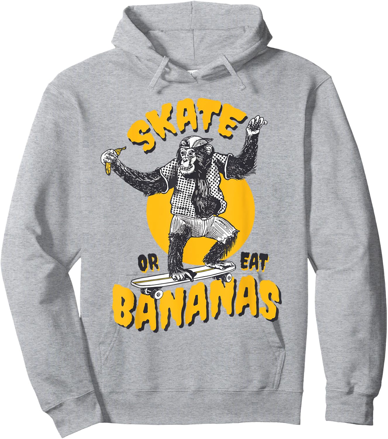 Monkey Skate or eat bananas for Skateboarding Hoodie - Hoodie | Ash