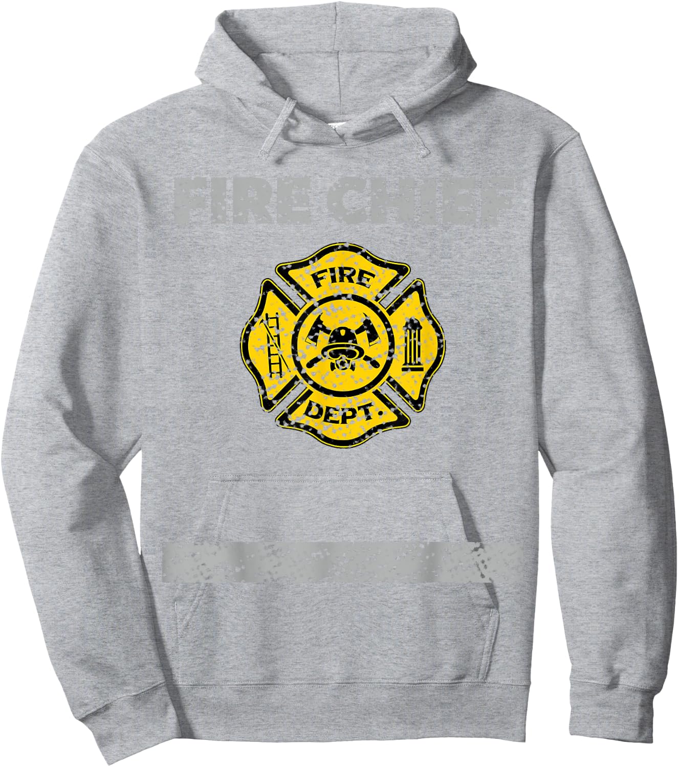 Firefighter Chief Costume Distressed T Shirt Gift Hoodie - Hoodie | Ash