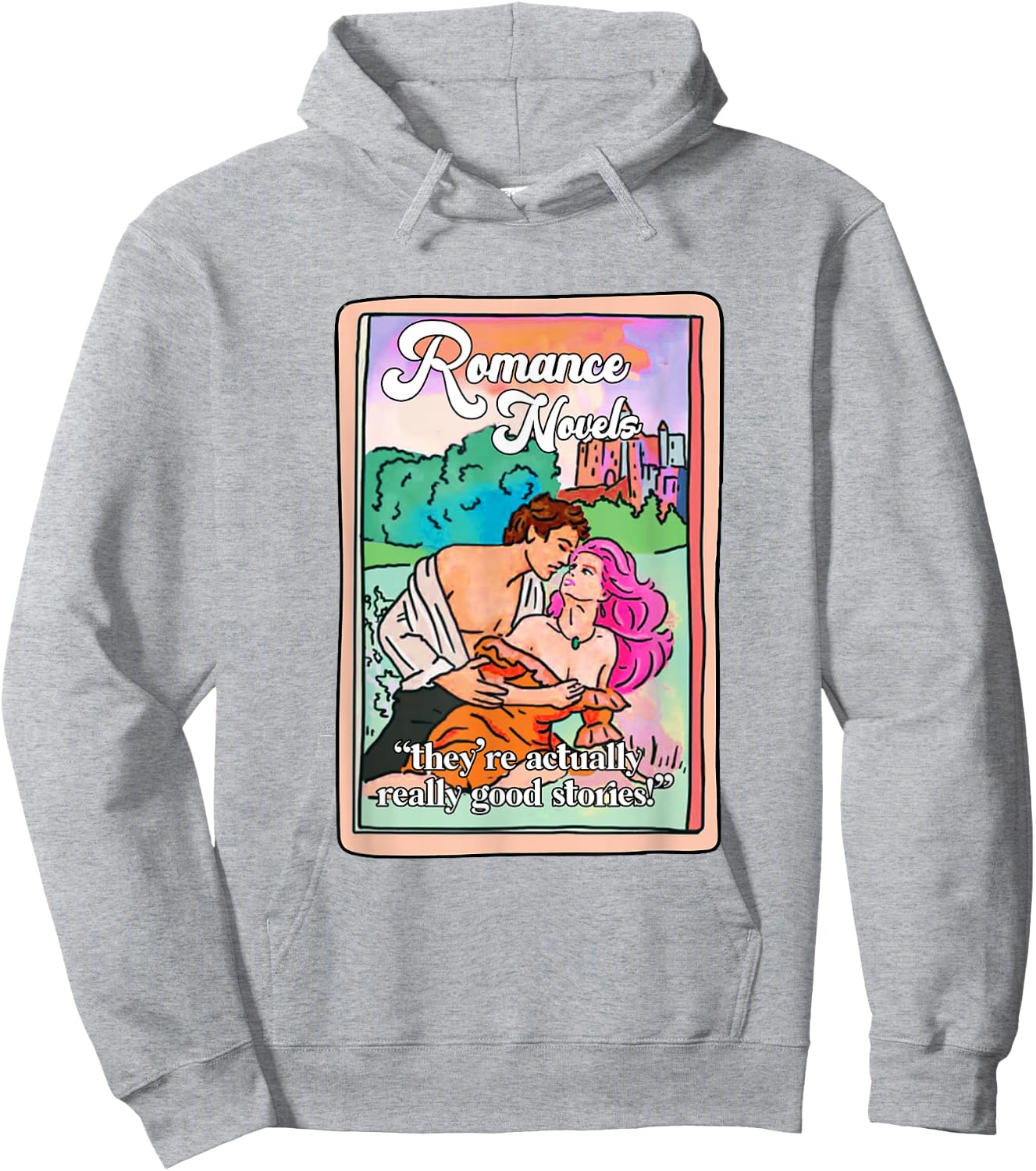 Romance Novels Really Good Stories Tarot Card Book Lover Hoodie - Hoodie | Ash