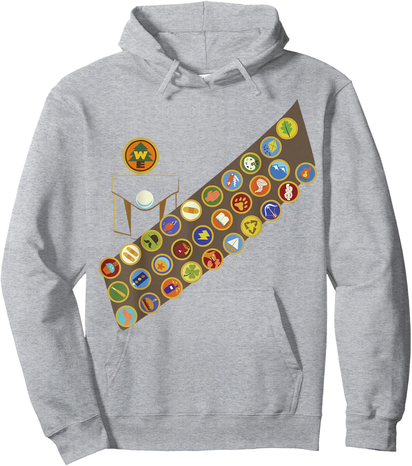 Disney Pixar Up Russell Patches Halloween Small Hoodie - Hoodie | Ash