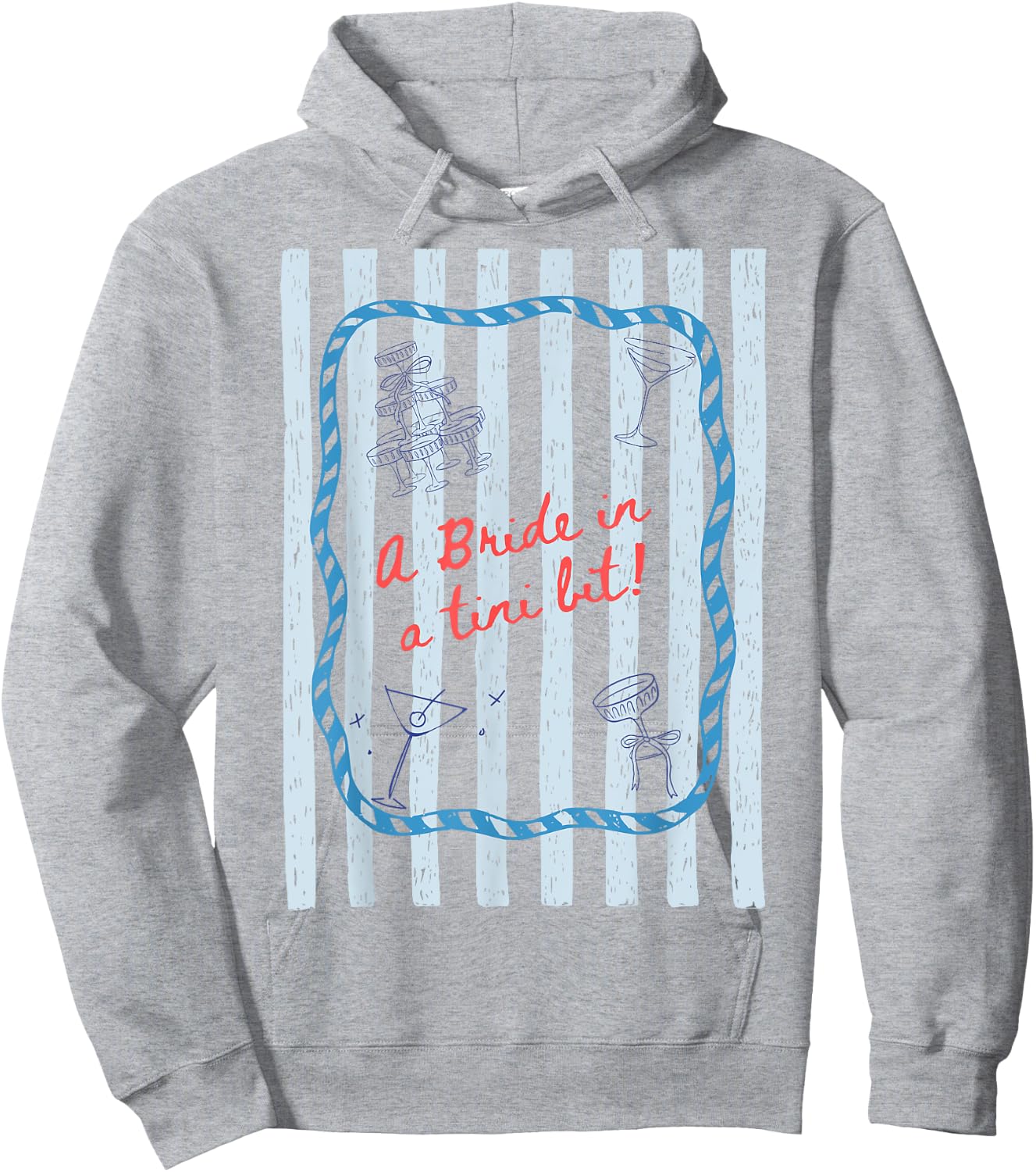 A bride in a tiny bit martini bride bachelorette party Hoodie - Hoodie | Ash
