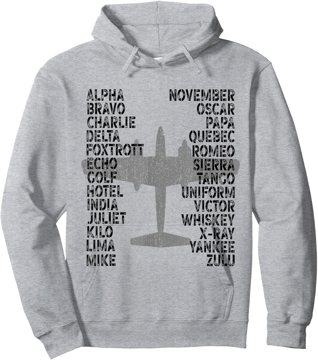 Phonetic Alphabet Airplane Pilot Flying Aviation Plane Hoodie - Hoodie | Ash