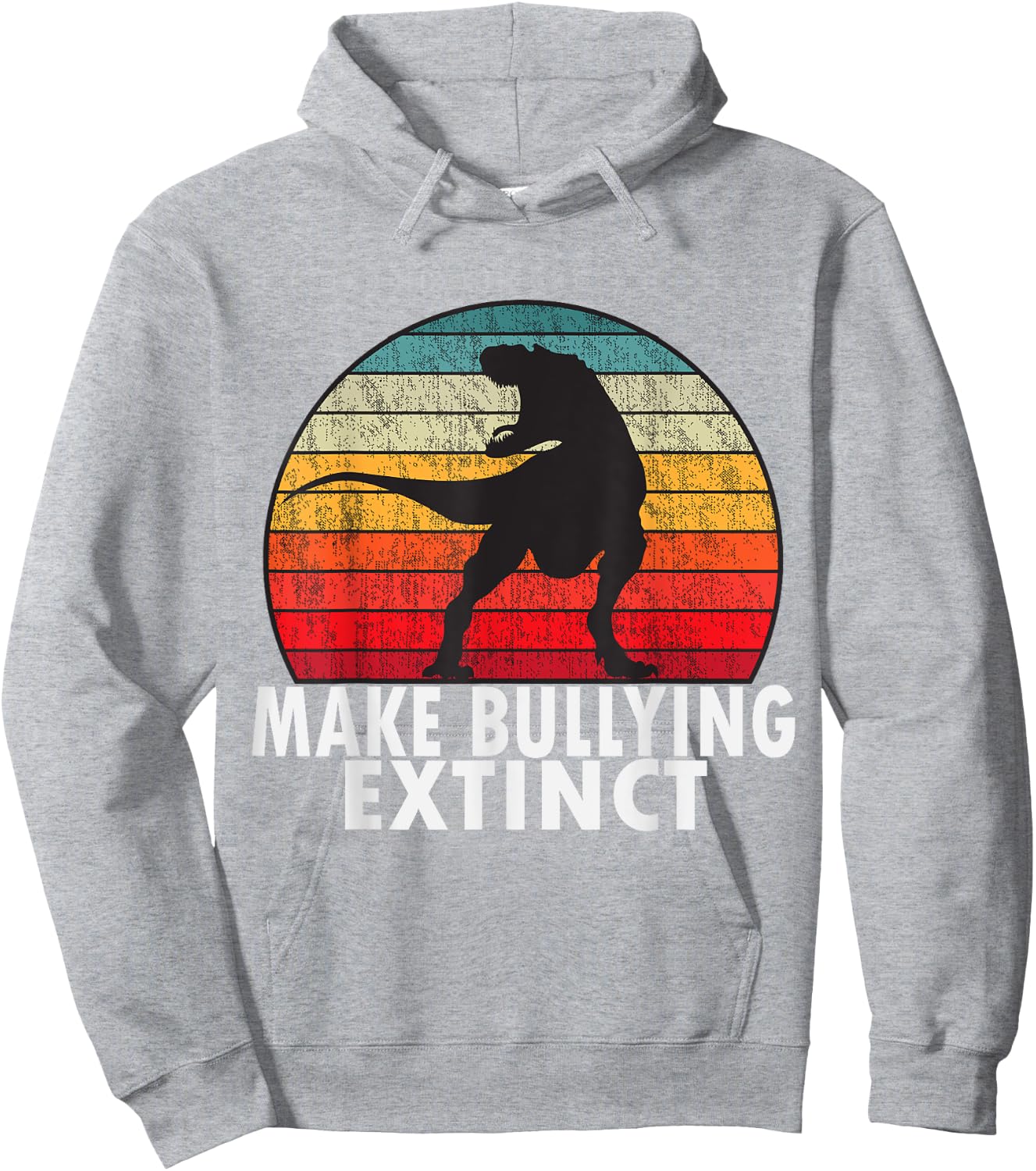 Make Bullying Extinct We Wear Orange For Unity Day Dinosaur Hoodie - Hoodie | Ash