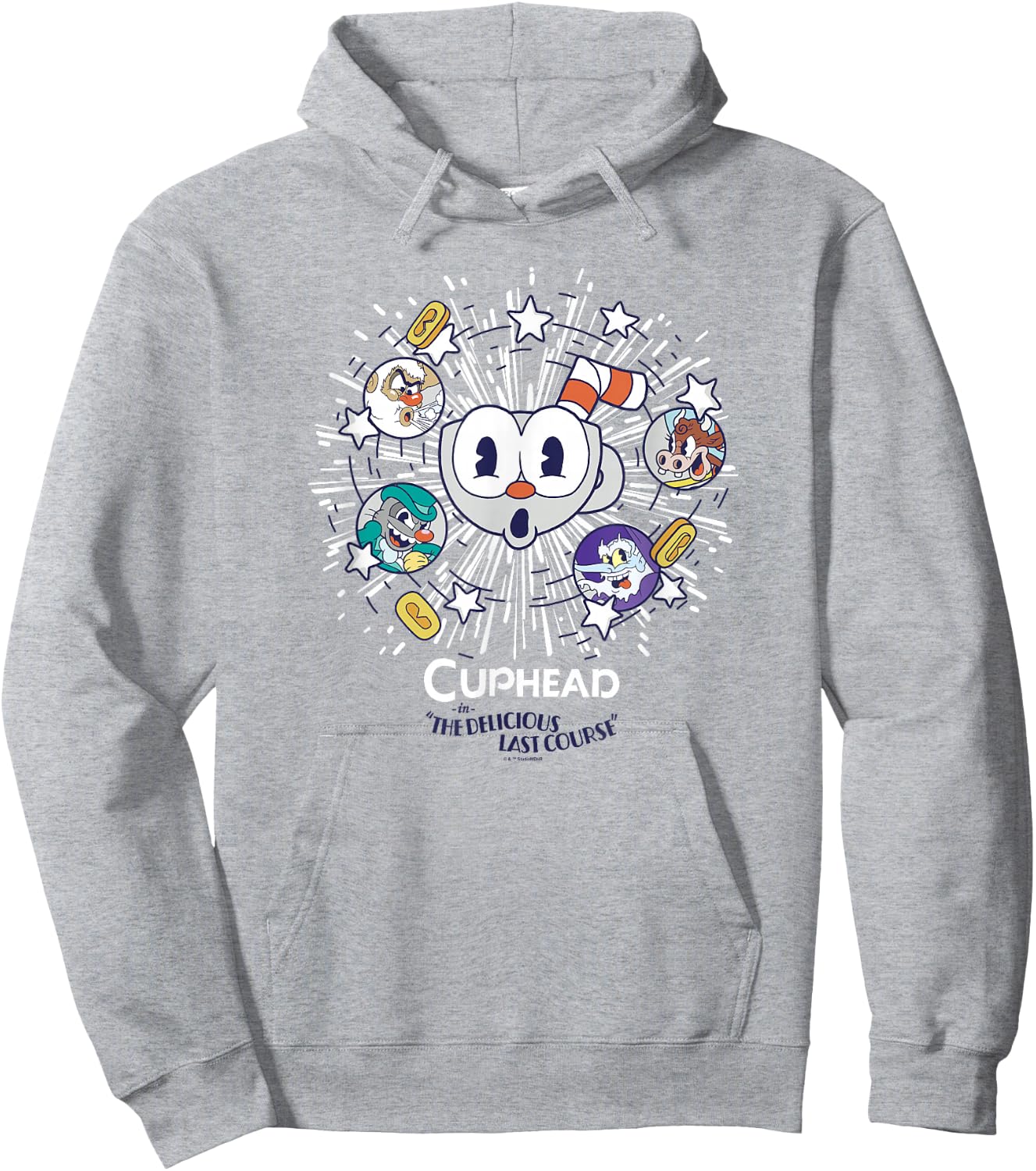Cuphead: The Delicious Last Course Cuphead Character Group Hoodie - Hoodie | Ash