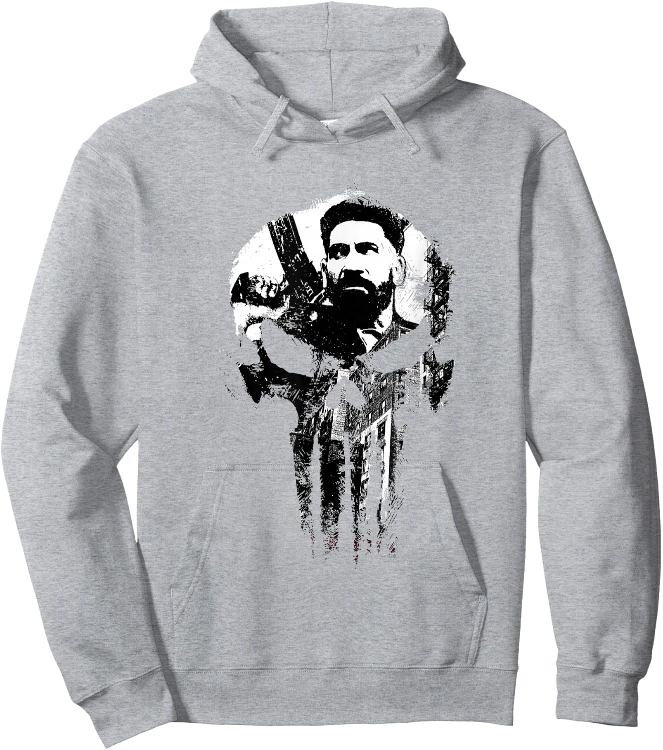 Marvel The Punisher: One Last Kill Frank Castle City Skull Hoodie - Hoodie | Ash