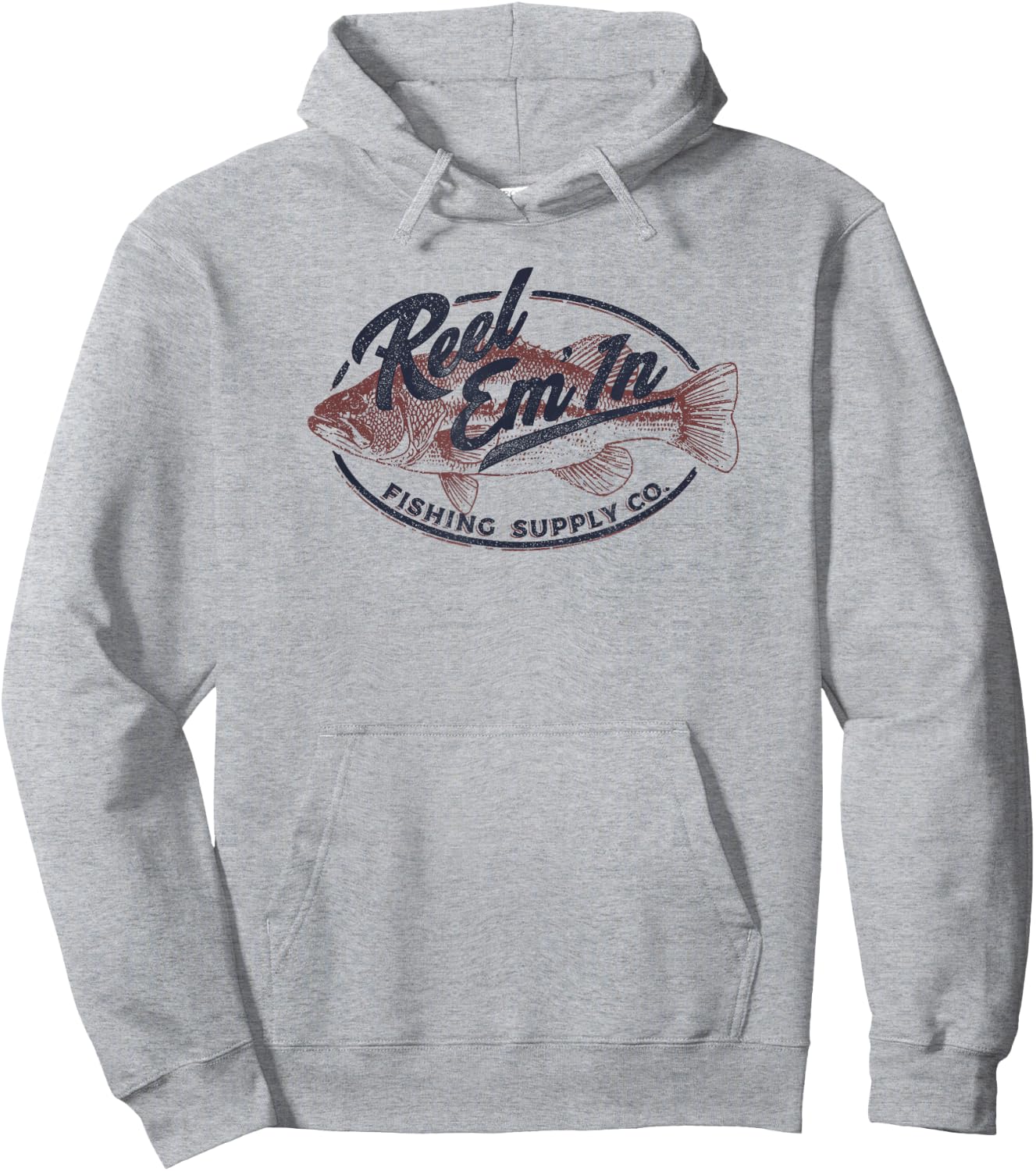 Trendy Reel Em' In Fishing Supply Co. Logo Hoodie - Hoodie | Ash